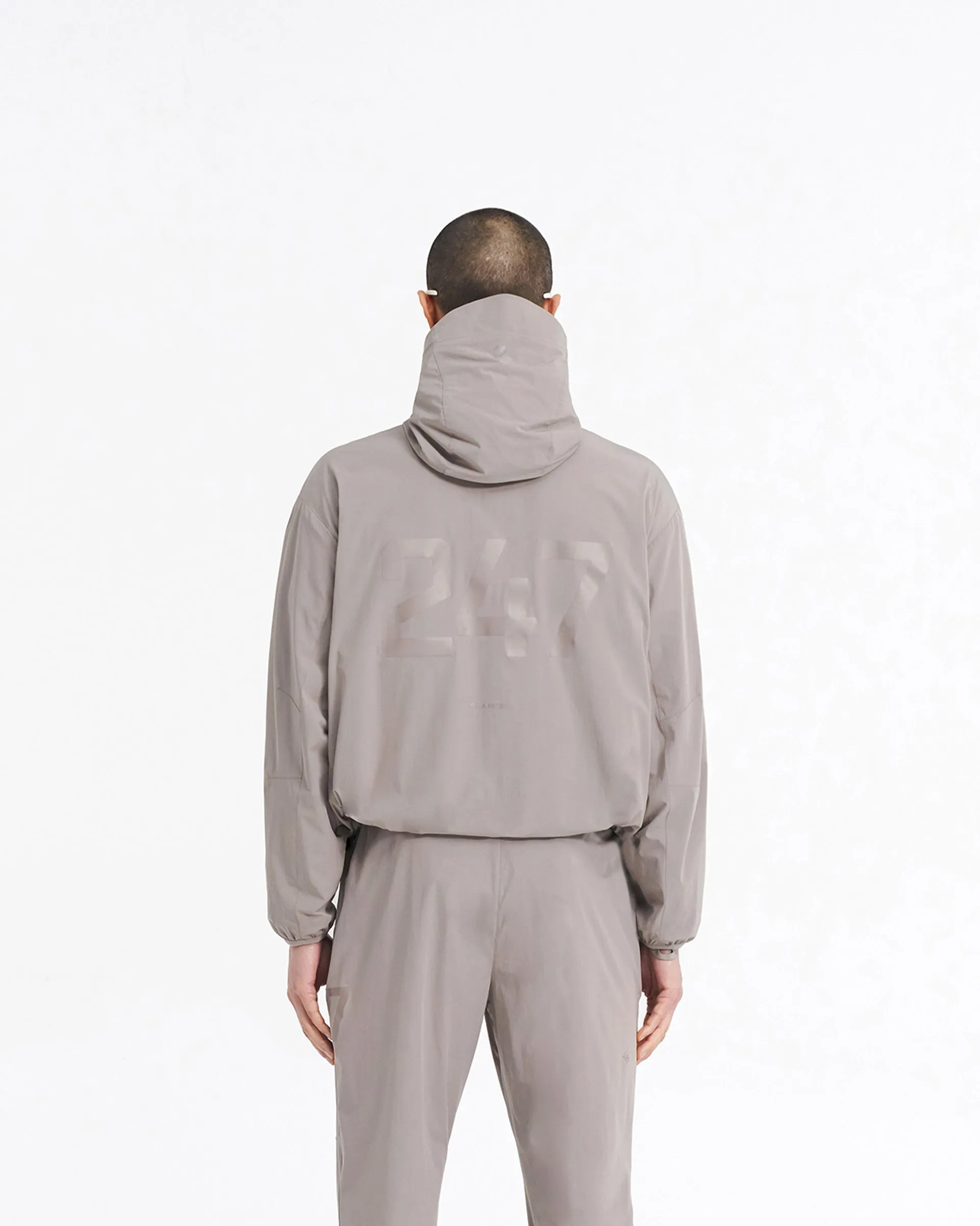 247 Hooded Training Jacket - Cinder Transitional Weather Piece