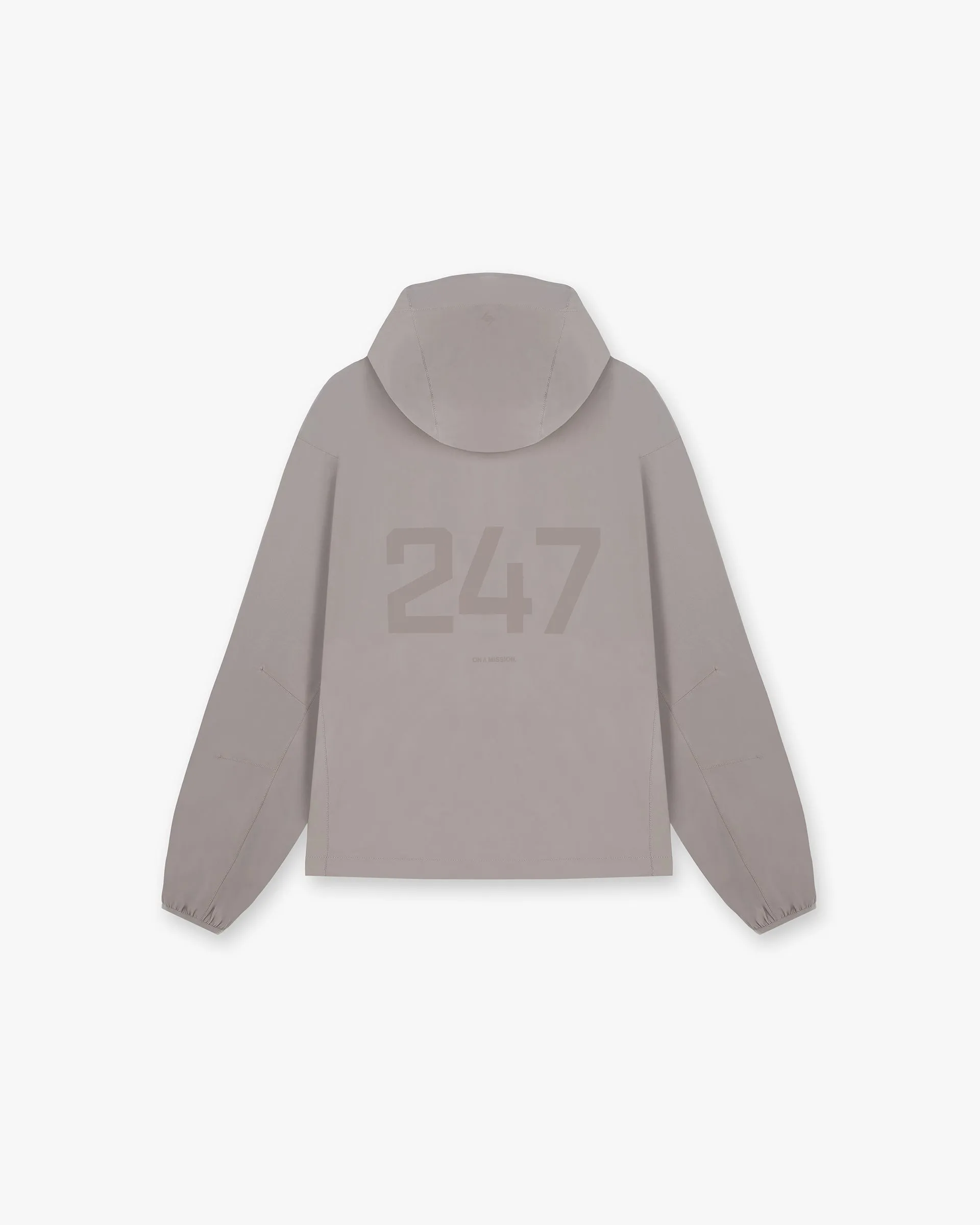 247 Hooded Training Jacket - Cinder Windproof Cuffs Durable Chill Piece