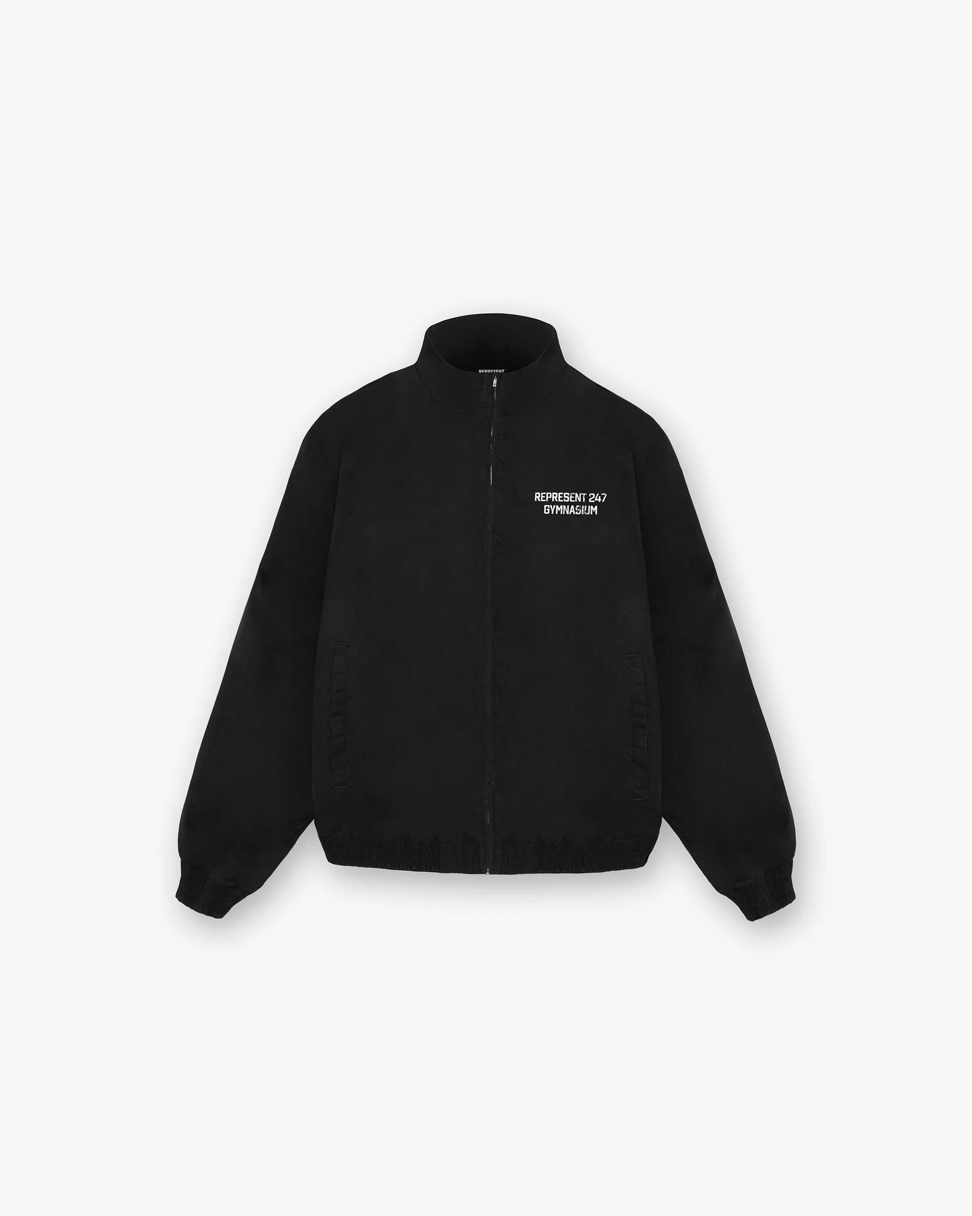 247 Represent Gymnasium Track Jacket - Off Black HiddenPockets Zipper Closure System