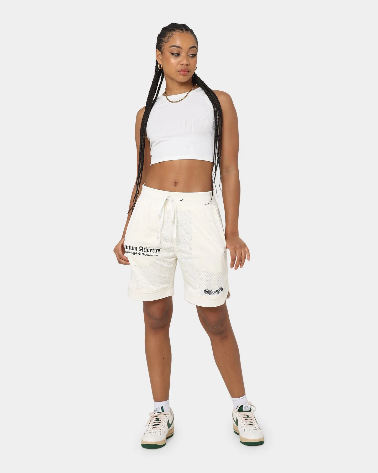 Classic Vibe 404 Premium Athletics Basketball Shorts Off White