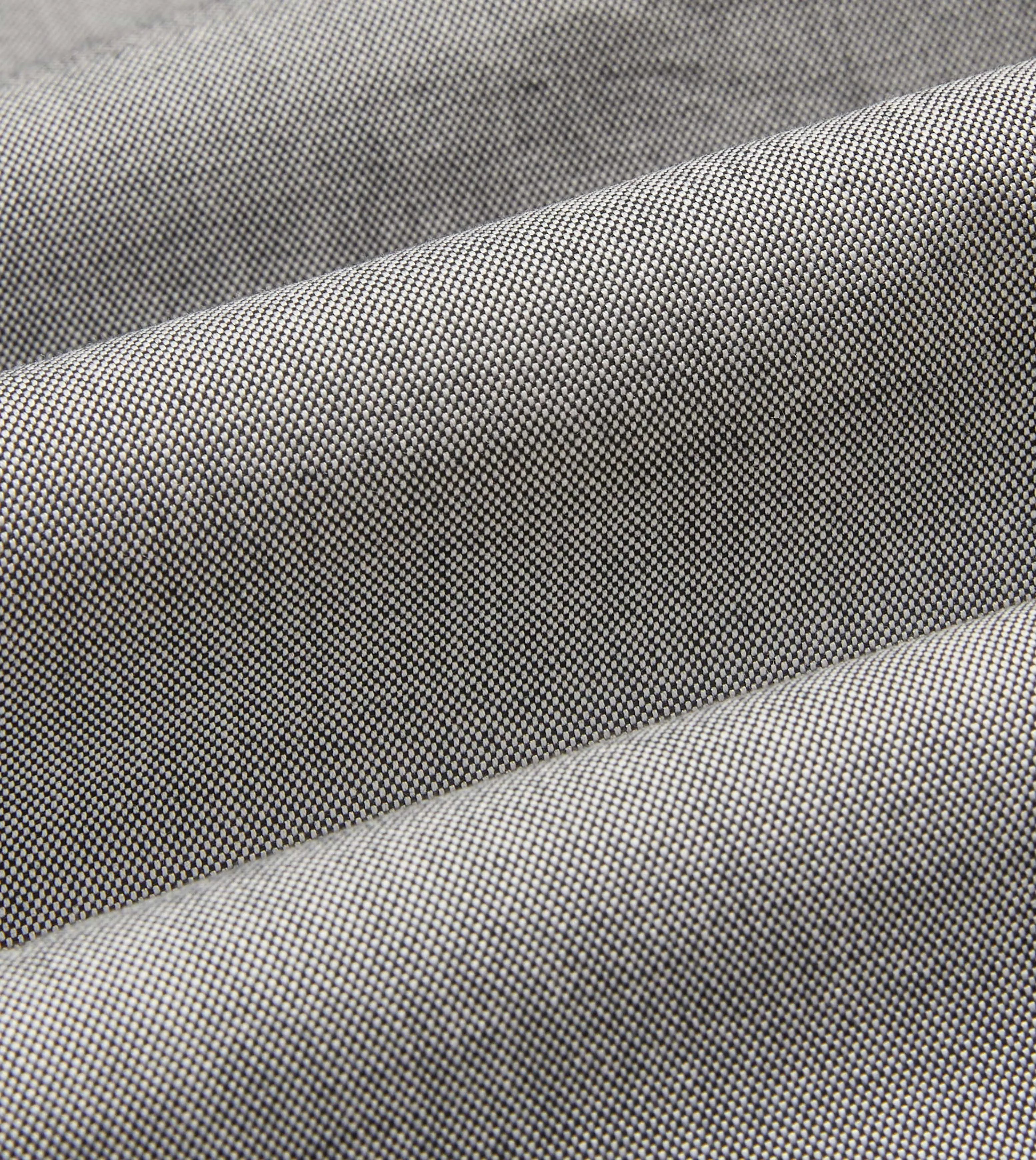 Grey Pinpoint Oxford Cotton Cloth Button-Down Shirt contrast Eco-friendly