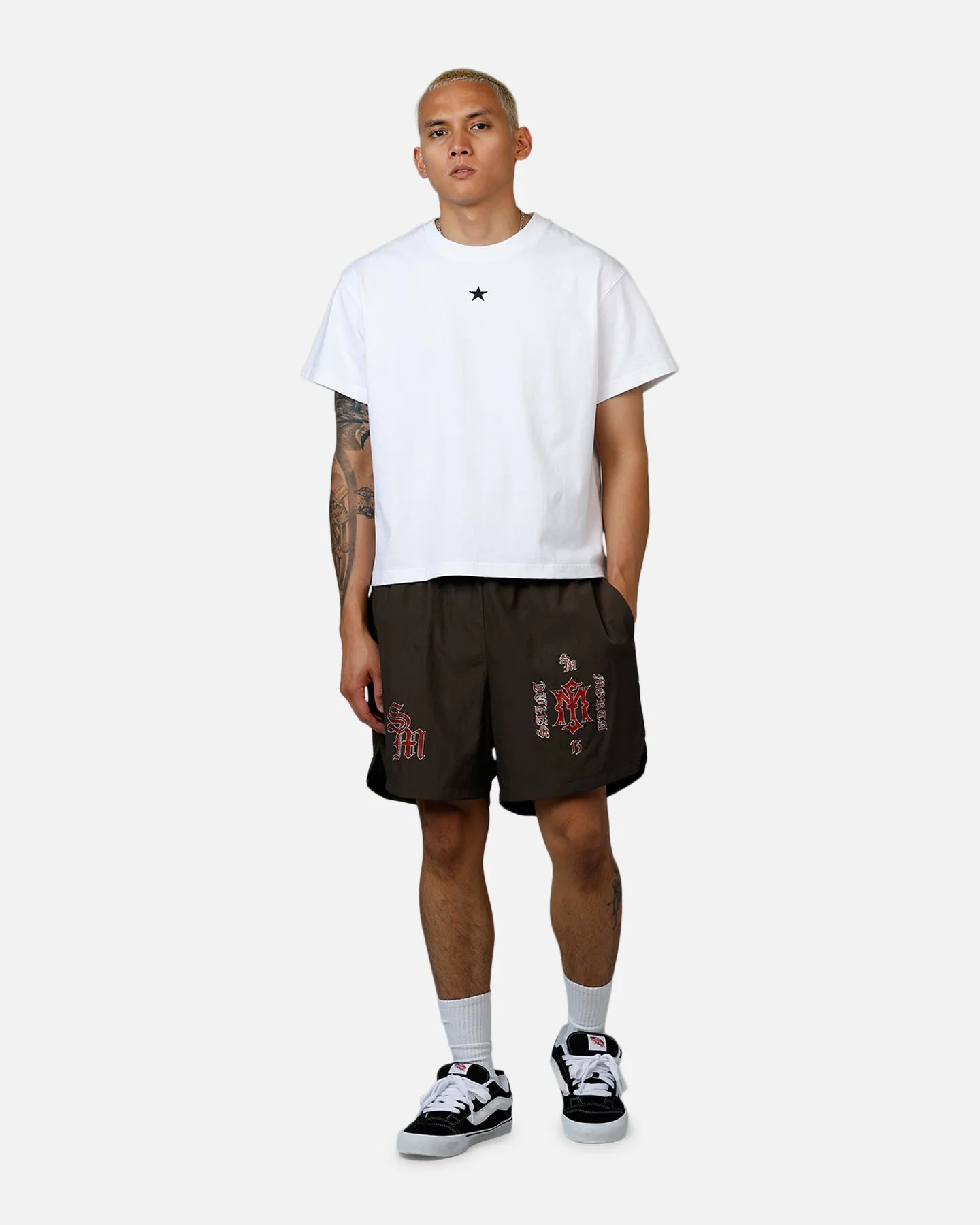 Saint Morta Hardcore Nylon Shorts Dark Brown Sport Edge Holiday Wear