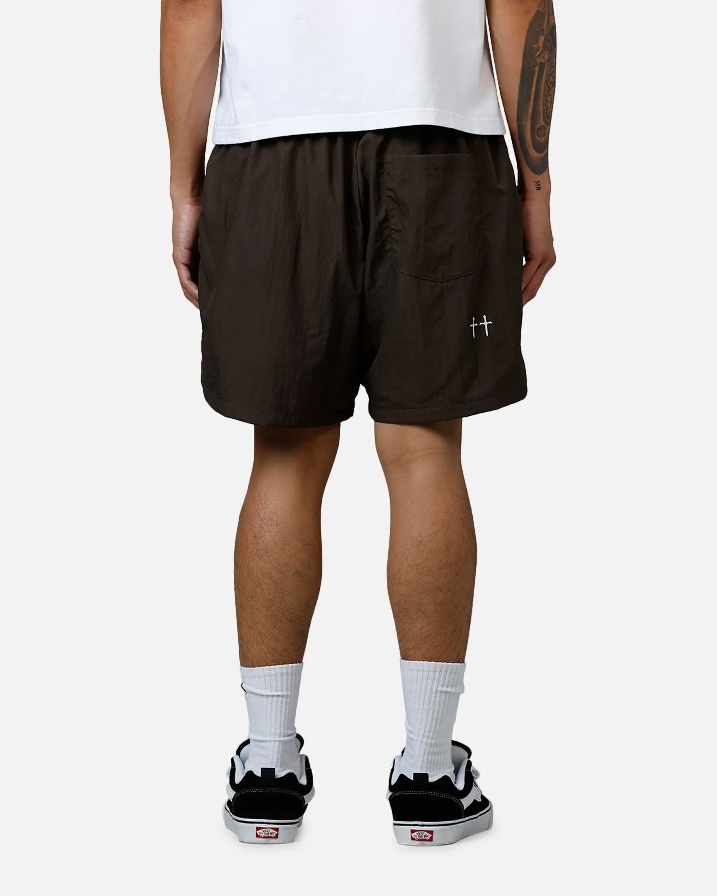 Saint Morta Hardcore Nylon Shorts Dark Brown Anti Static Finish