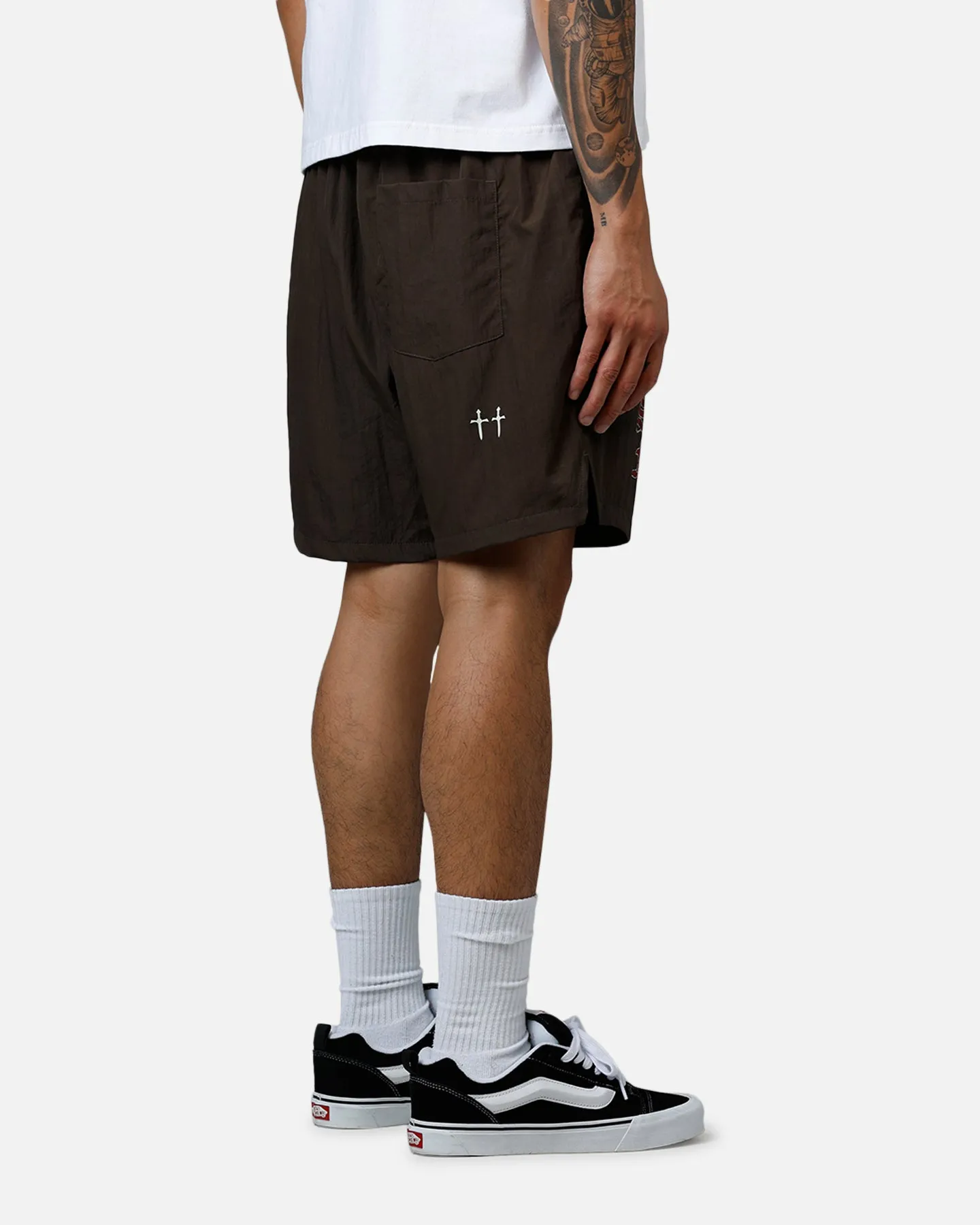 Sweat Resistant Coating Saint Morta Hardcore Nylon Shorts Dark Brown