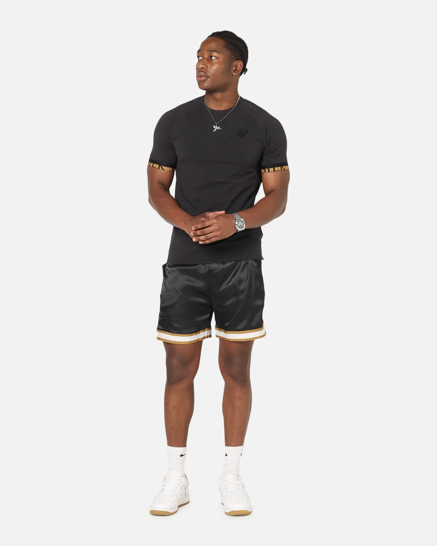 Soft Inner Lining Sik Silk Resort Shorts Black