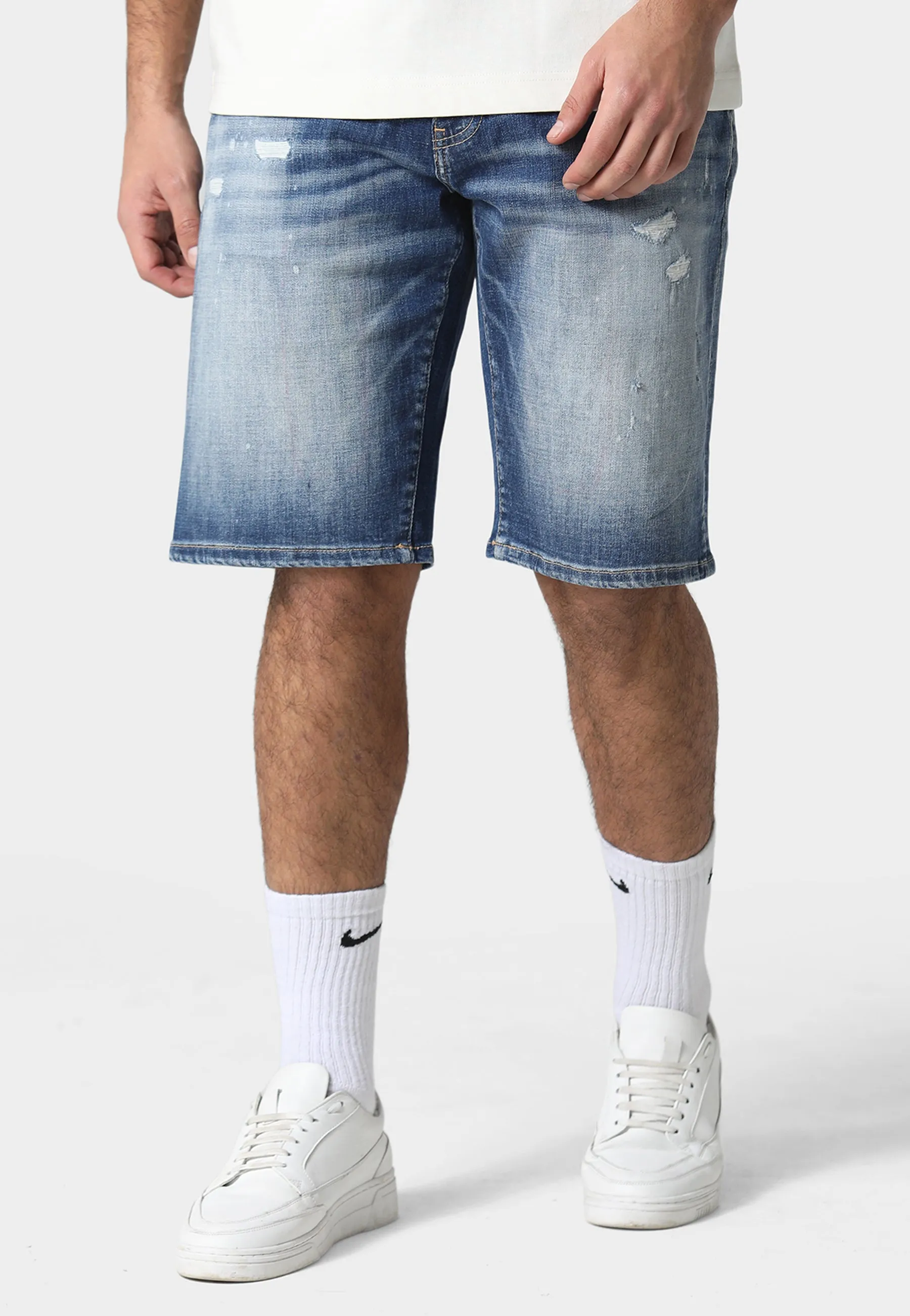 Byley 1052 Denim Shorts Outdoor Fit Anti Friction Seams