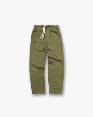 Flexible Layer Fit Sweat Wicking Lining Initial Sweatpants - Army Green