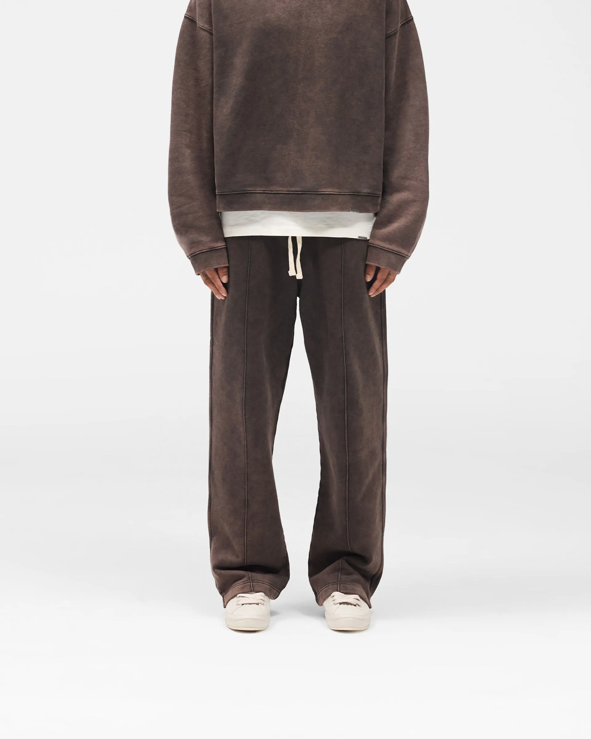Initial Sweatpants - Coffee Casual Comfort Fit Stain Repellent Coating