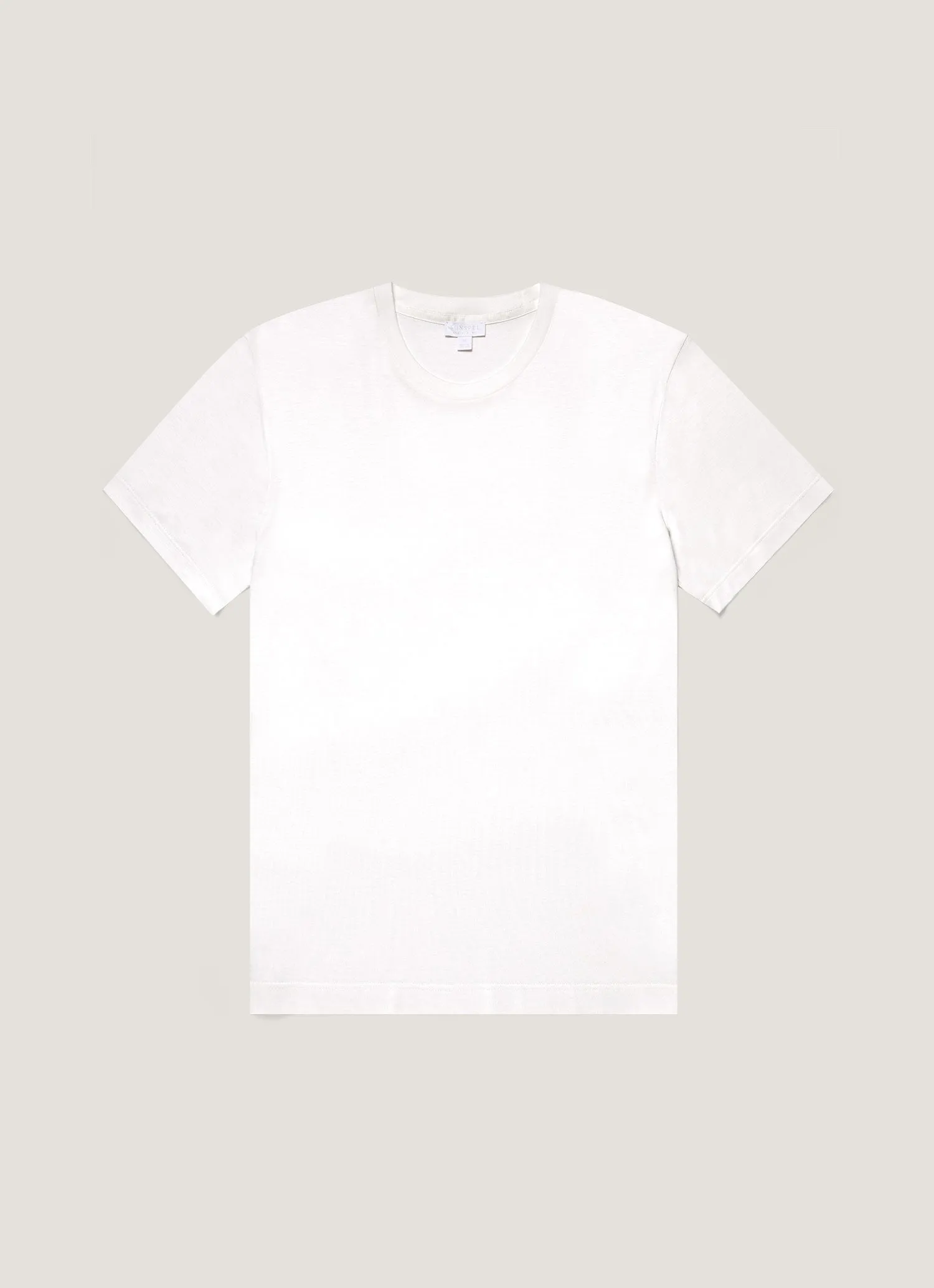 Men's Silk Cotton T-shirt in White SeamlessConstruction