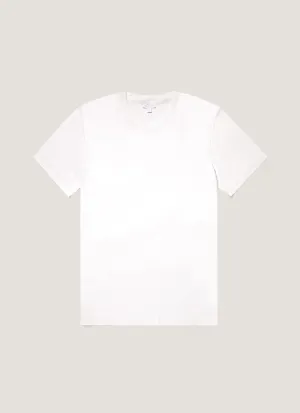 Men's Silk Cotton T-shirt in White SeamlessConstruction