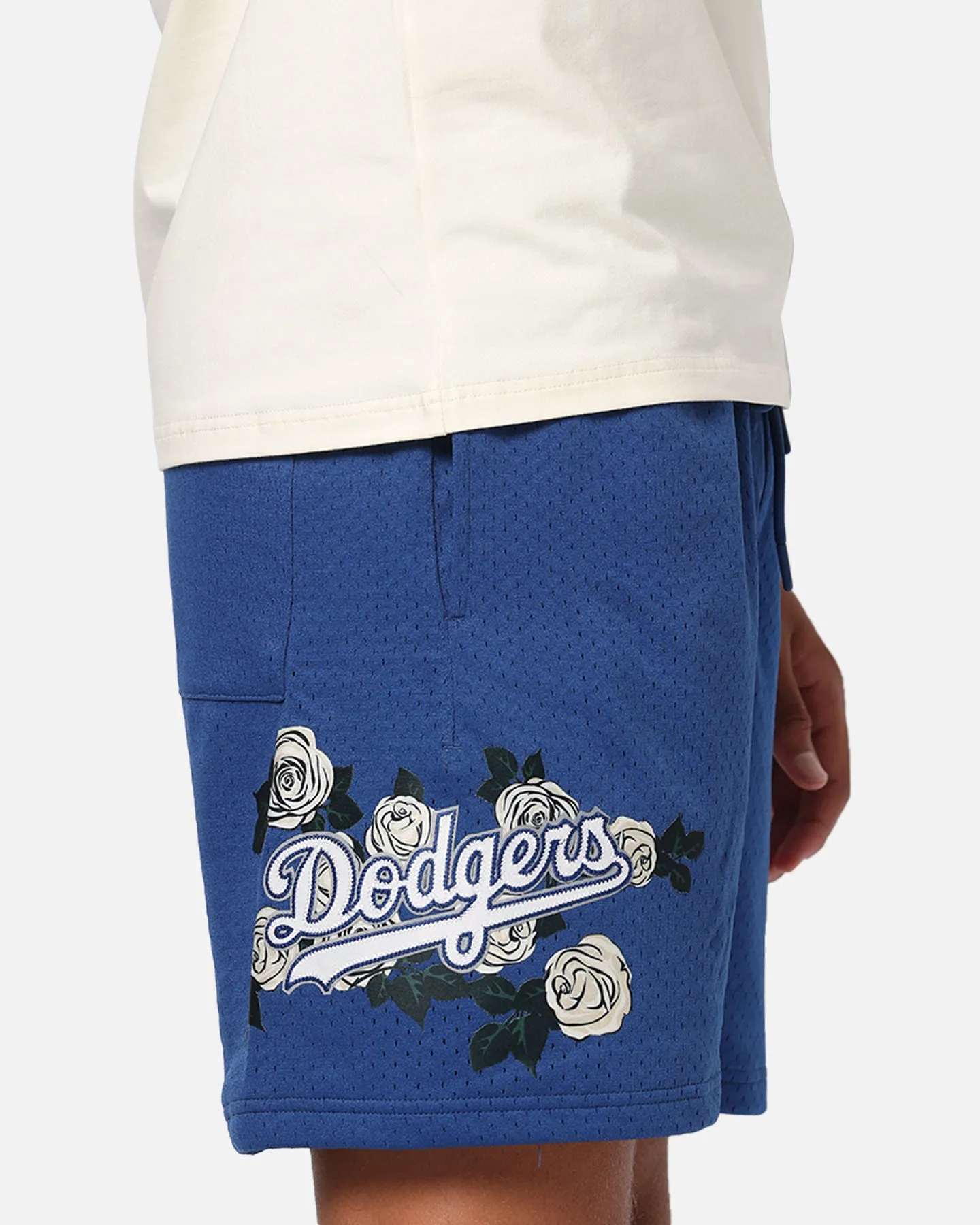 Pro Standard Los Angeles Dodgers Roses Mesh Shorts Dark Blue Quick Action Fit