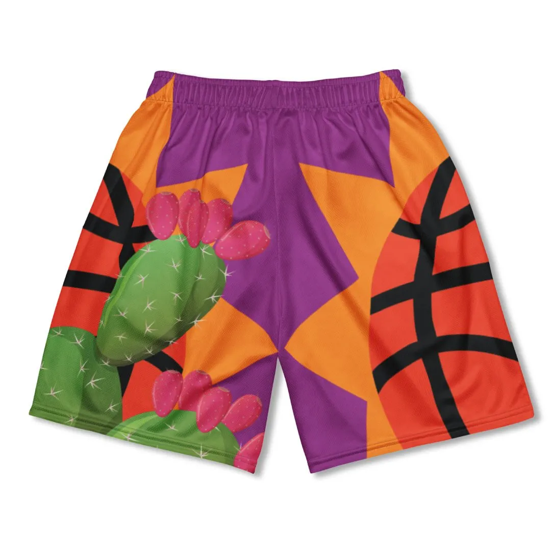 Pheonix Cactus Basketball Mesh Shorts Versatile Fit
