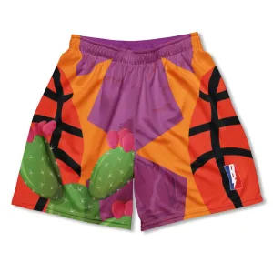 Pheonix Cactus Basketball Mesh Shorts Flexible Fit Rough texture