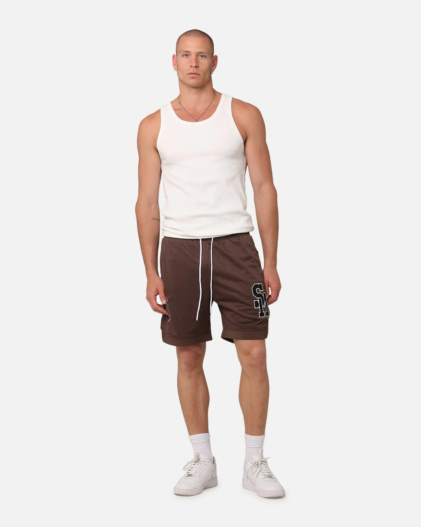 Saint Morta La Rambla Basketball Shorts Dark Brown windproof Relaxed Fit