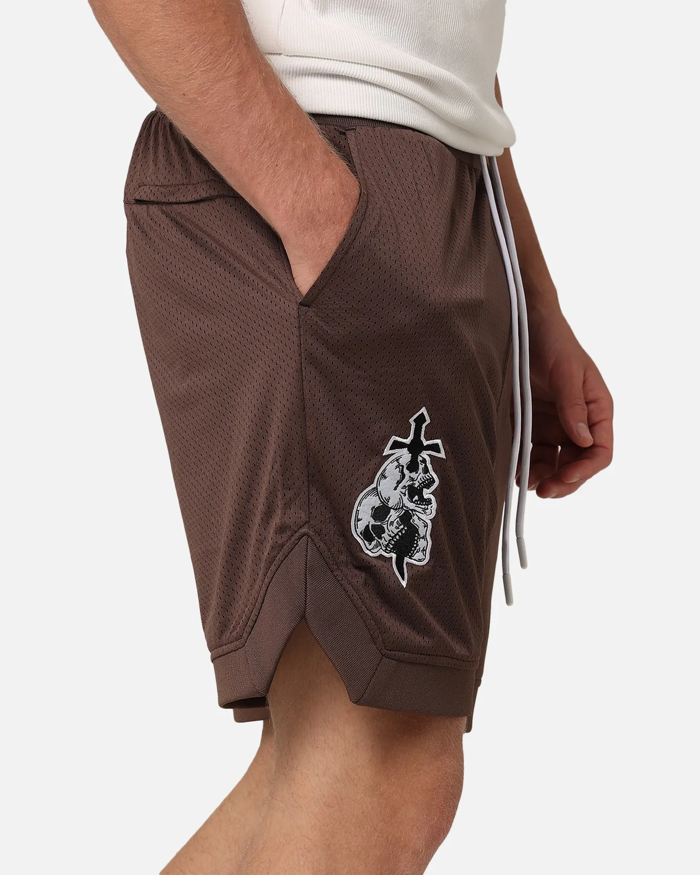 Saint Morta La Rambla Basketball Shorts Dark Brown Flexible Movement