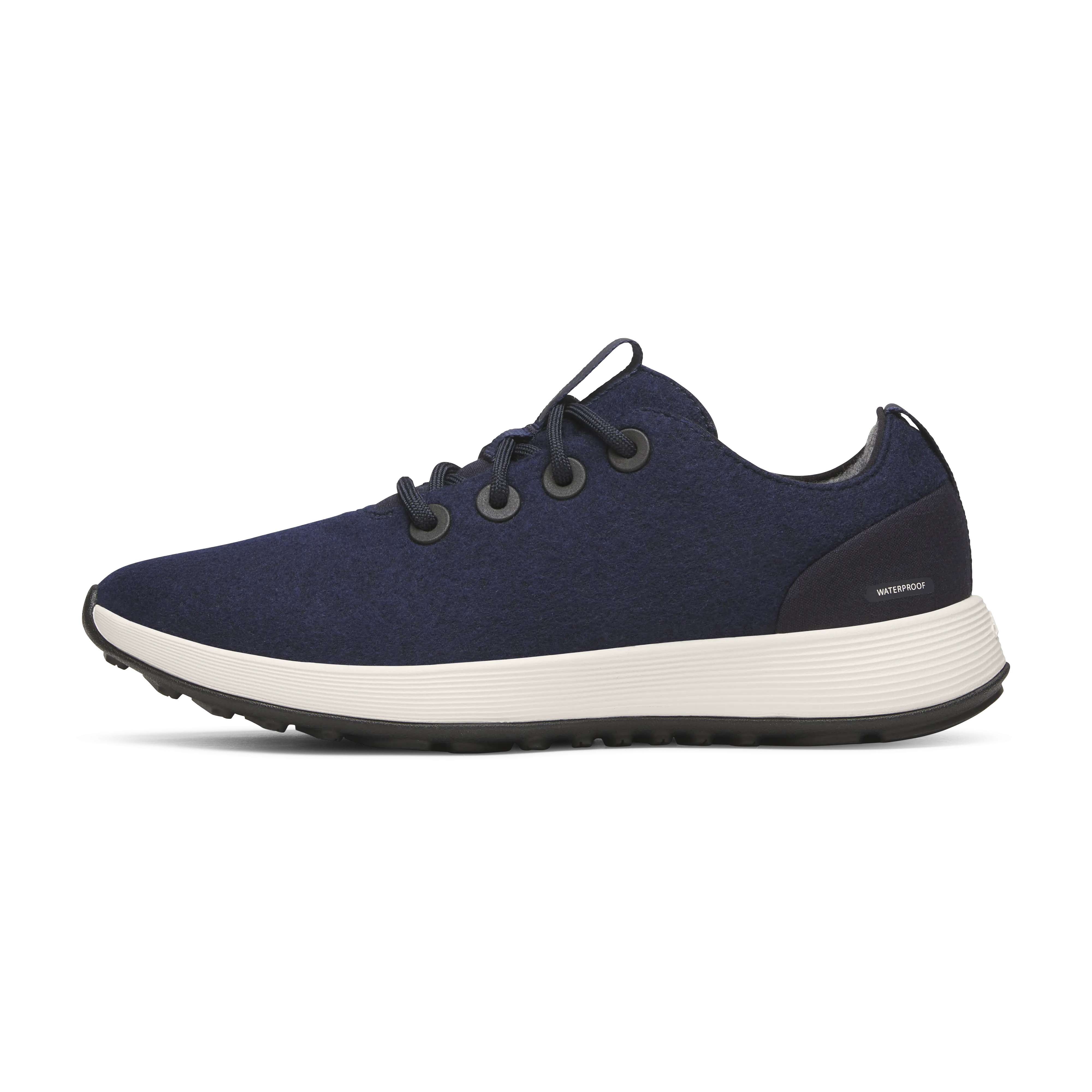 Smart Look Men's Wool Runner NZ Waterproof - Dark Navy (Natural White Sole)