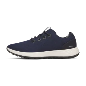 Smart Look Men's Wool Runner NZ Waterproof - Dark Navy (Natural White Sole)