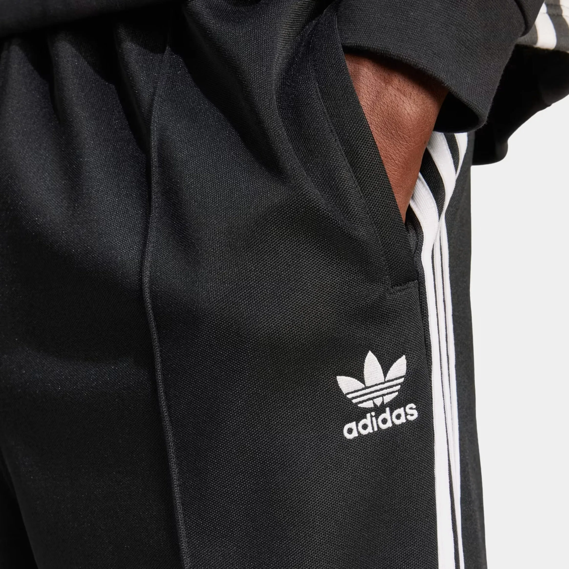 Adicolor Baggy Firebird Track Mens Pants (Black) Essential Look NonSlipInnerGrip