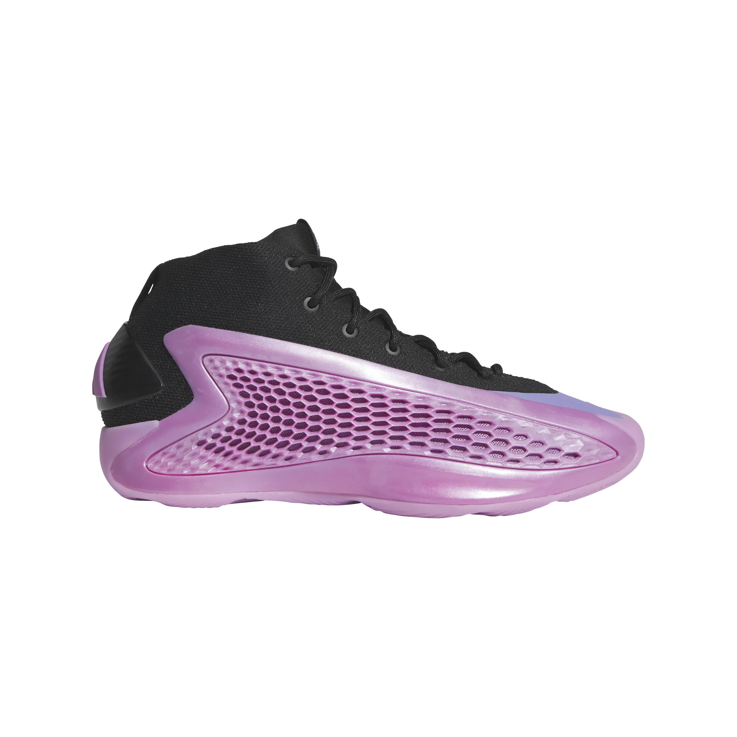 adidas ANTHONY EDWARDS 1 ASCENT MID Basketball Shoes | Core Black-Preloved Purple | Men's Responsive Cushion System Anti   Blister