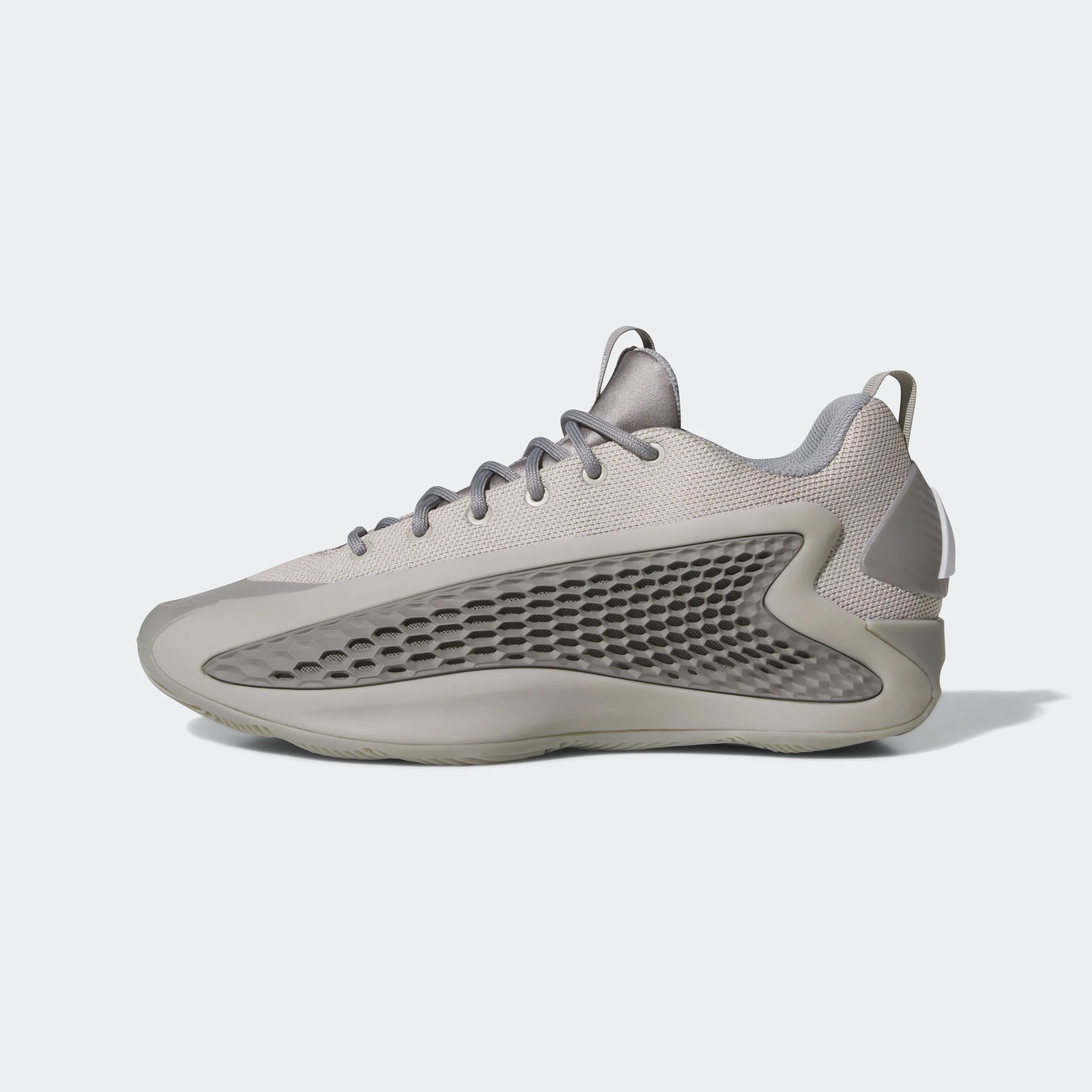 ADIDAS Anthony Edwards 1 Low Metallic Grey Hyperlock Heel Support Sneakers Retro Design