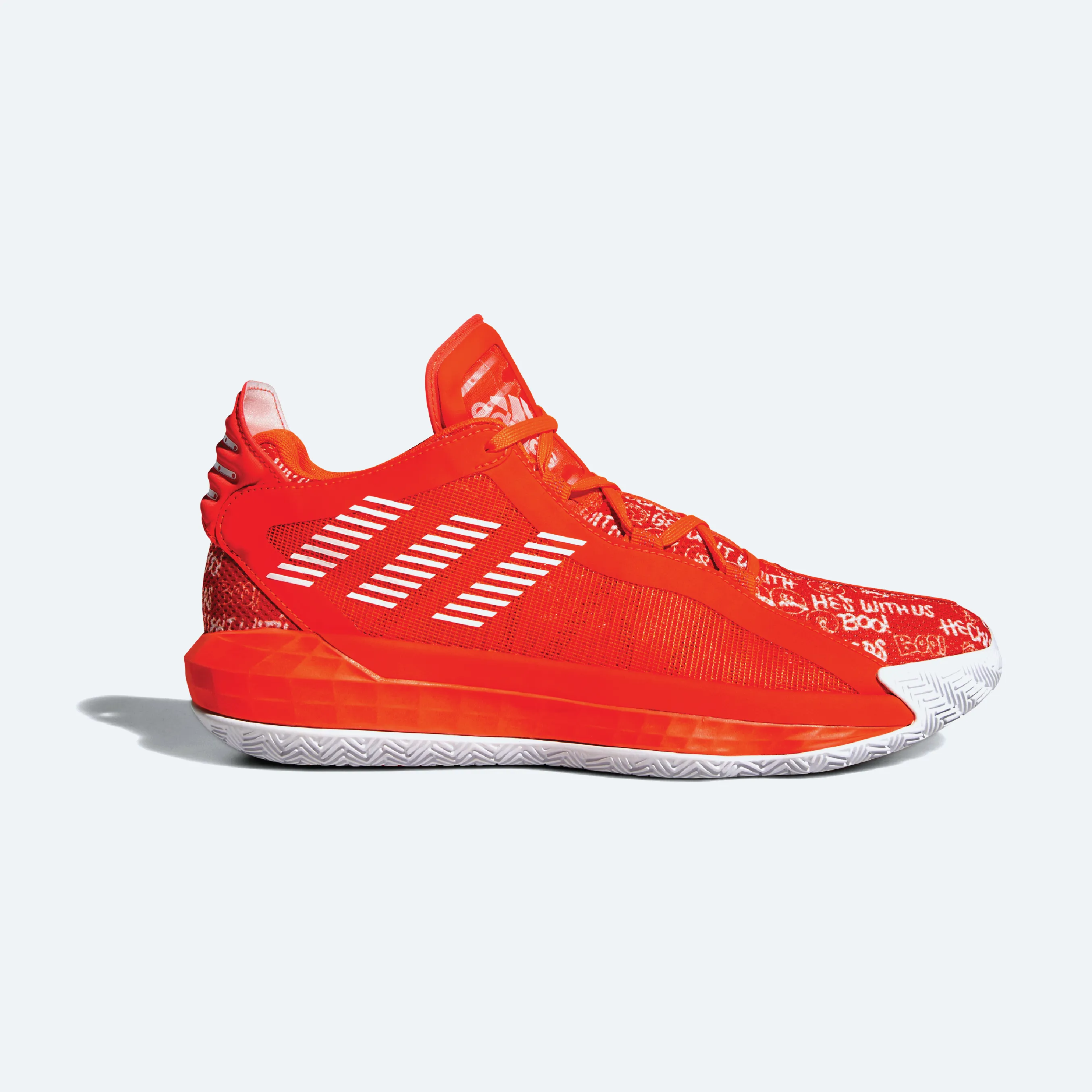 Ventilation Mesh Panels adidas DAME 6 Shoes | Solar Red | Men's