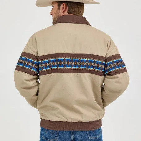 Layered Drape Anti Slip Shoulder Wrangler Men's Aztec Bomber Jacket in North Shore