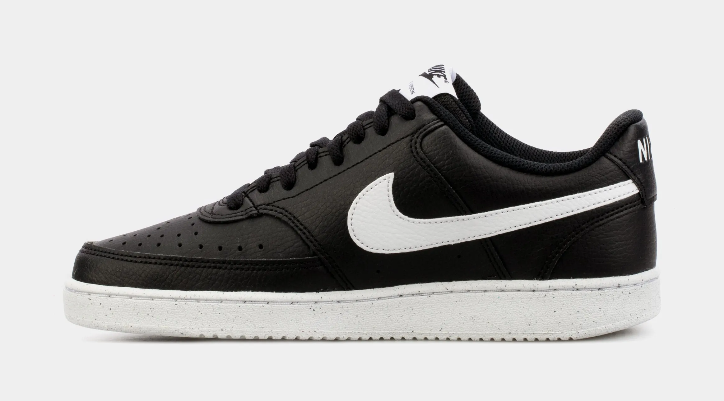 Court Vision Low Next Nature Mens Lifestyle Shoes (Black) Vertical Leap Enhancement Performance   Oriented