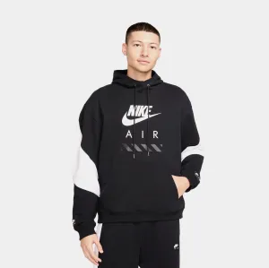 Street Style Air Graphic Pullover Mens Hoodie (Black/White)