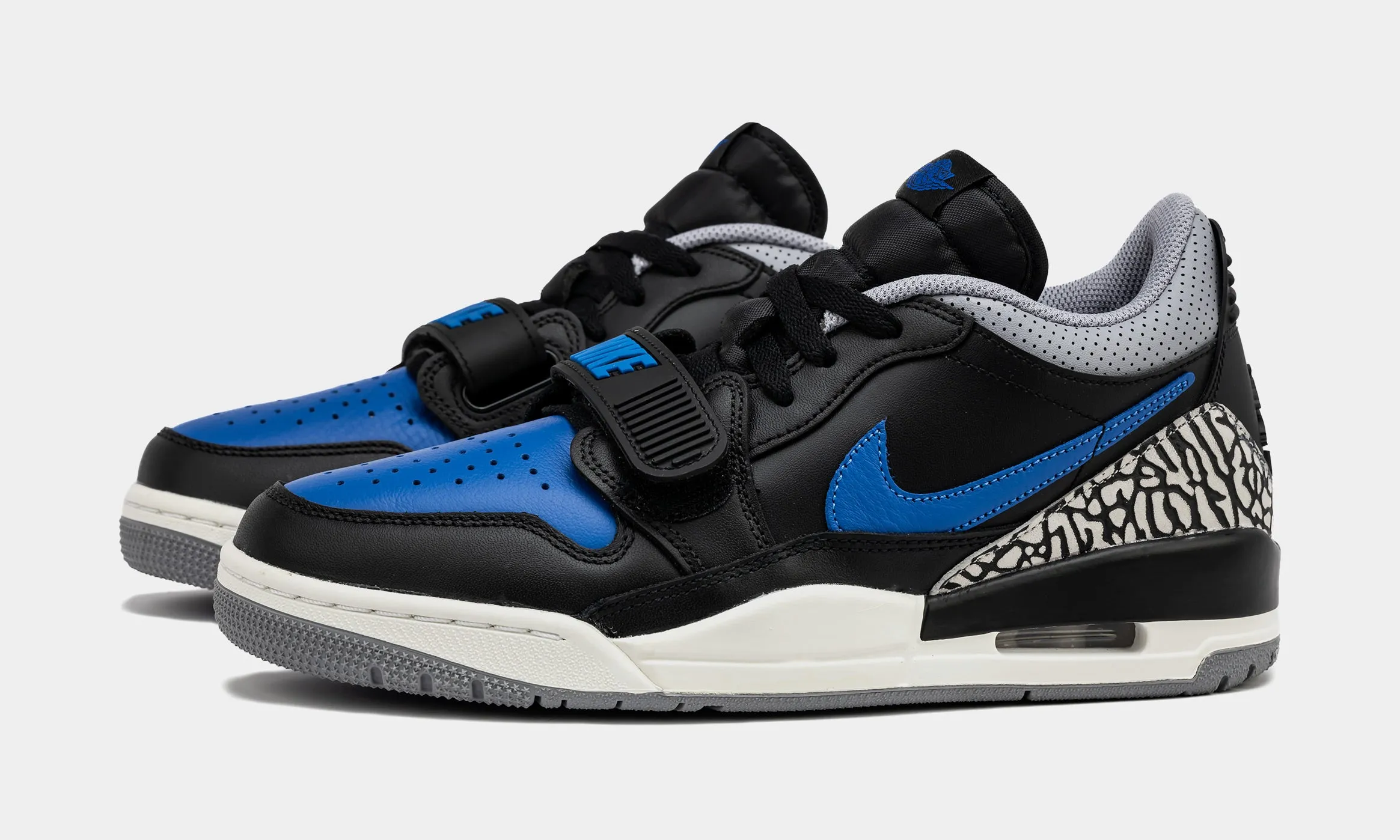 Air Jordan Legacy 312 Low Royal Blue Mens Basketball Shoes (Black/White/Cement Grey/Game Royal) Mid Top Structure Responsive Forefoot Padding