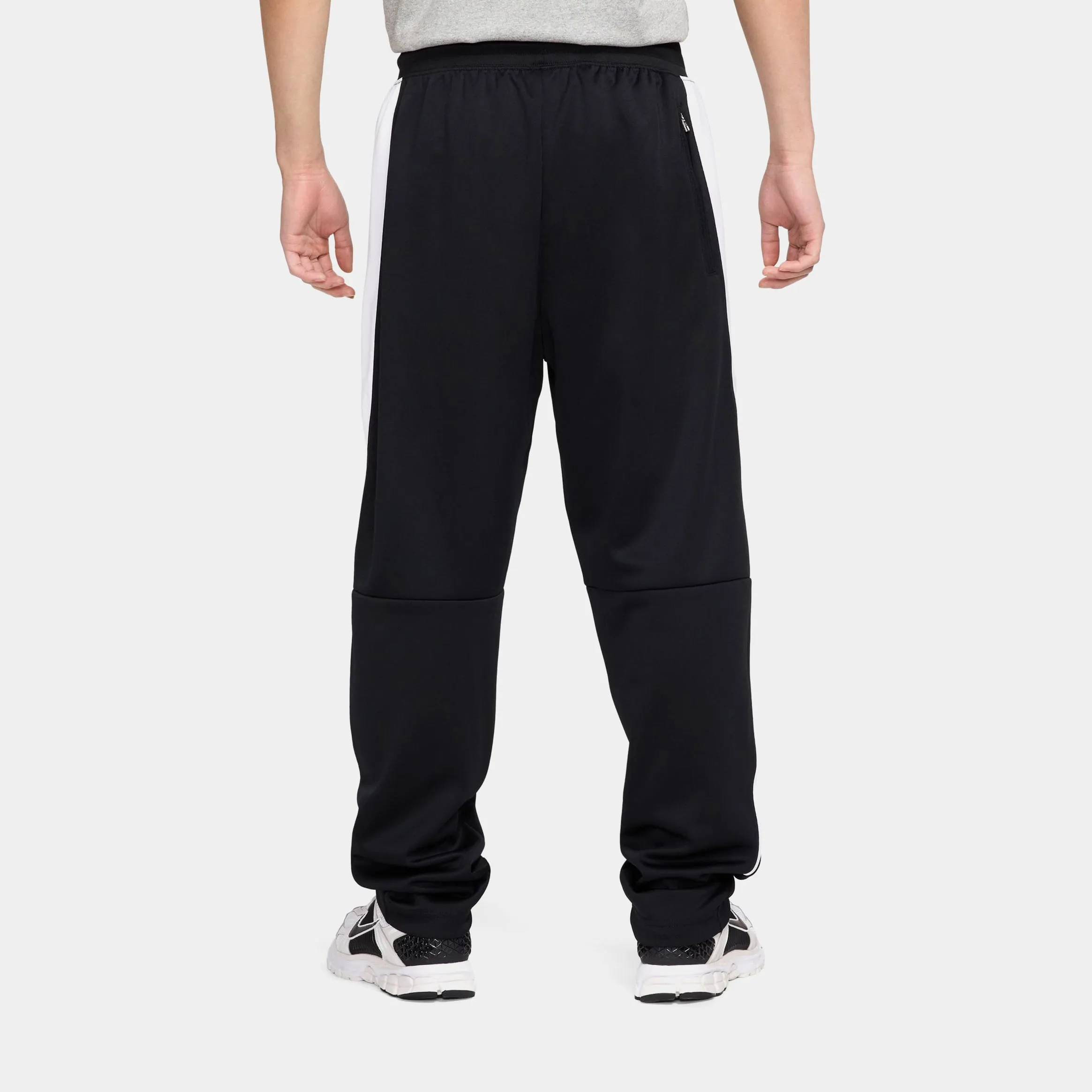 Air Poly Knit Track Mens Pants (Black/White) Stain Resistant Effortless Design