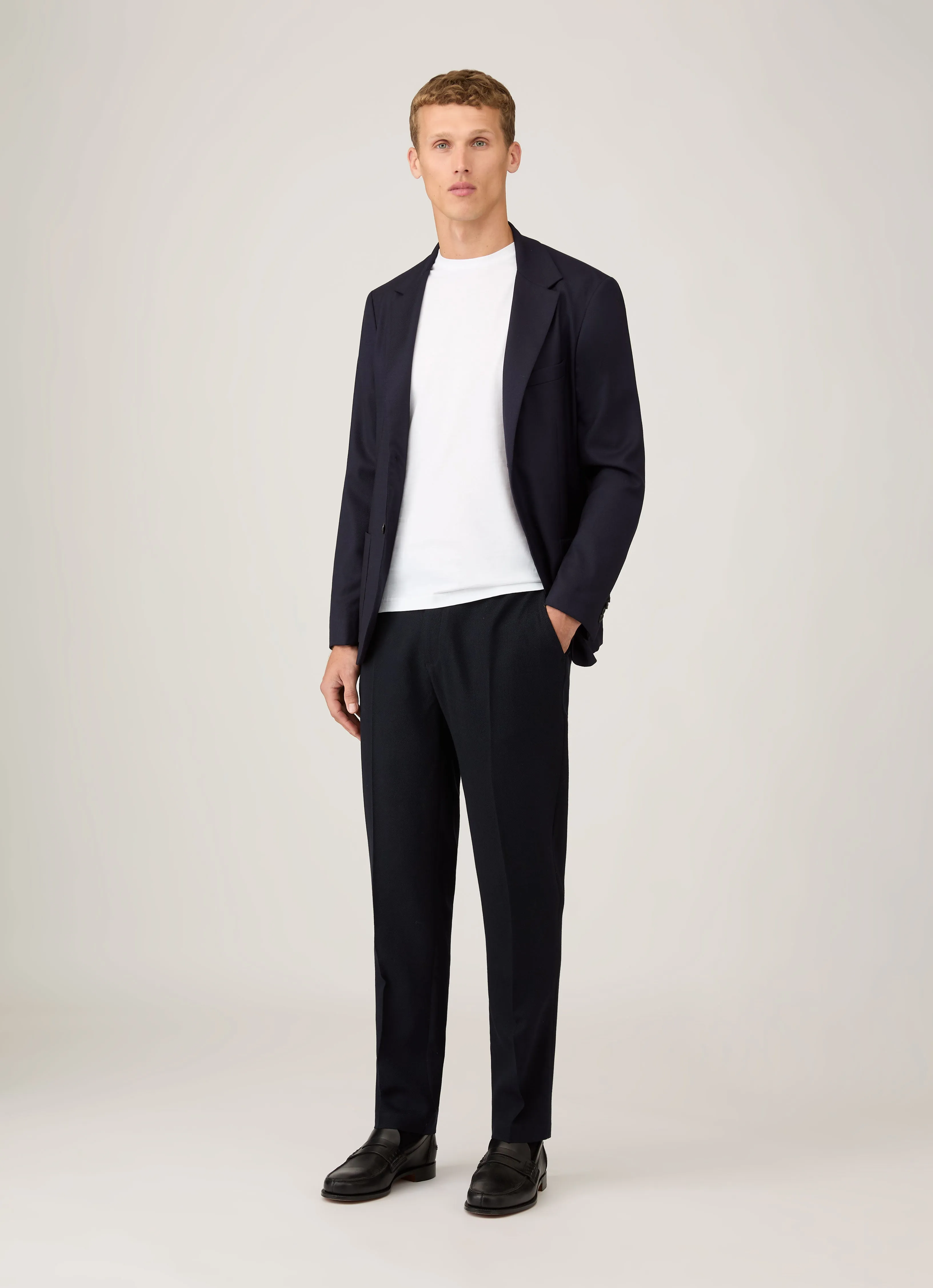 Men's Riviera T-shirt in White Sport Performance Design Layering Piece