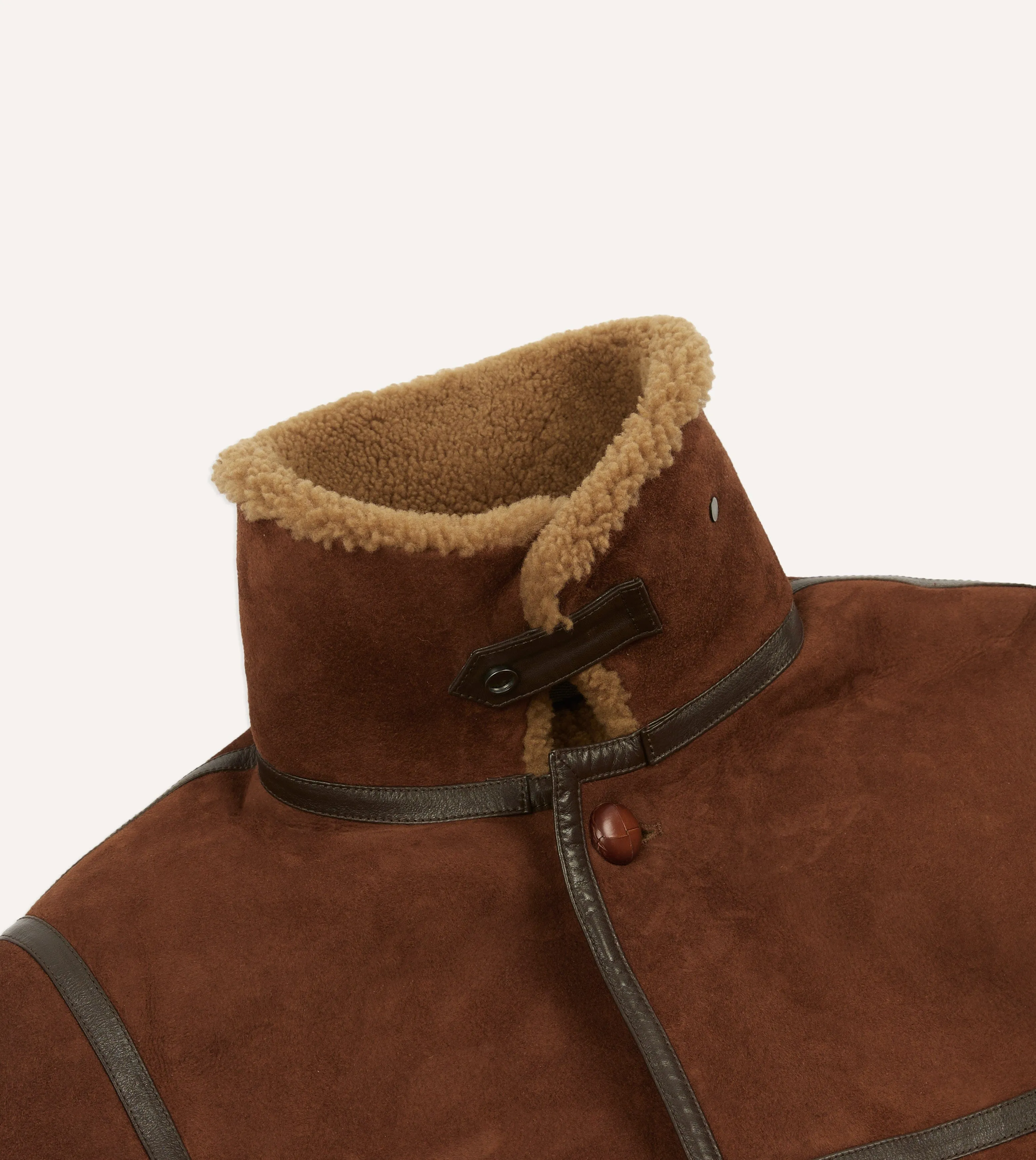Shearling Car Coat Eco Friendly Textile