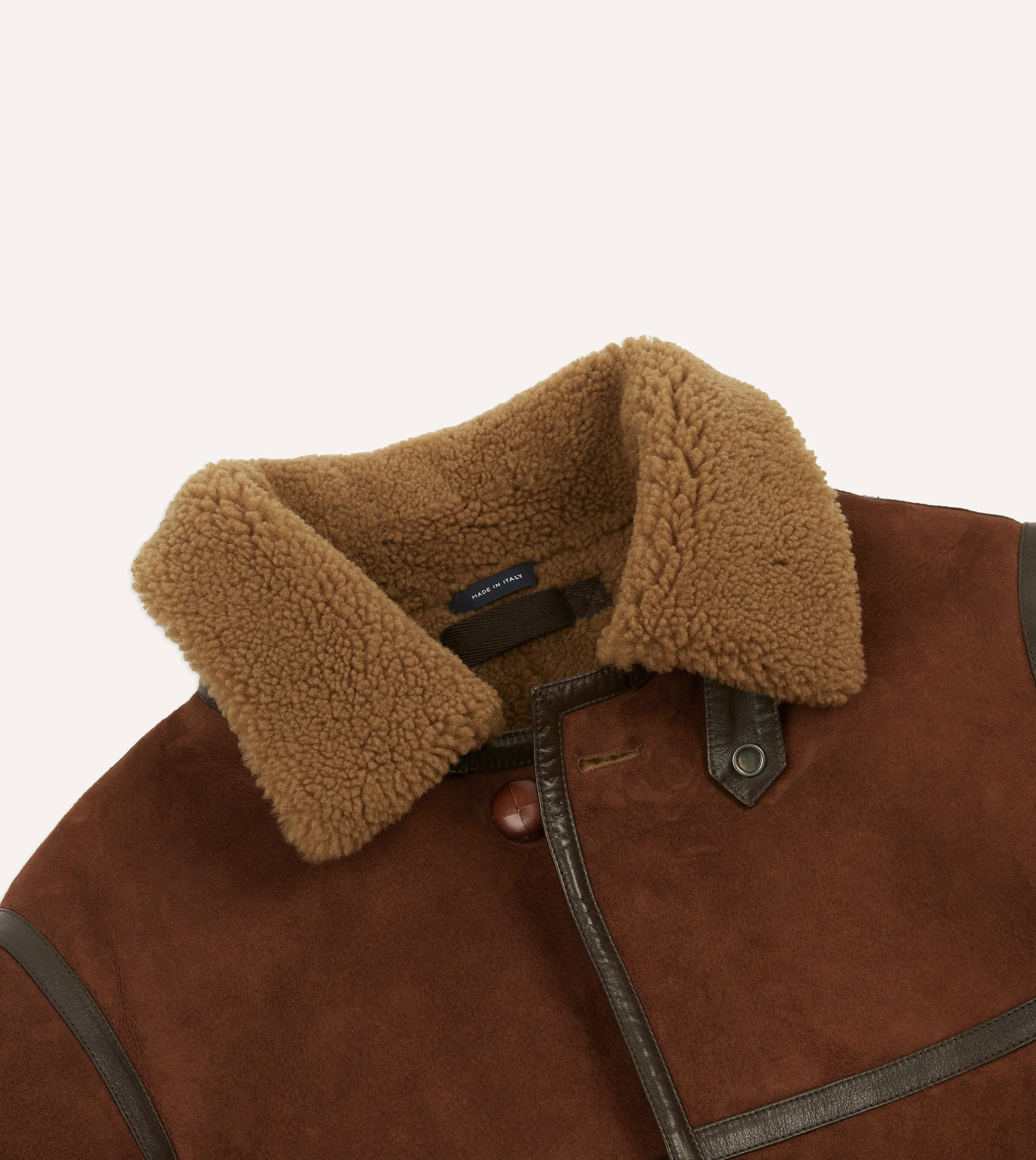 Hidden Storage Compartments Shearling Car Coat
