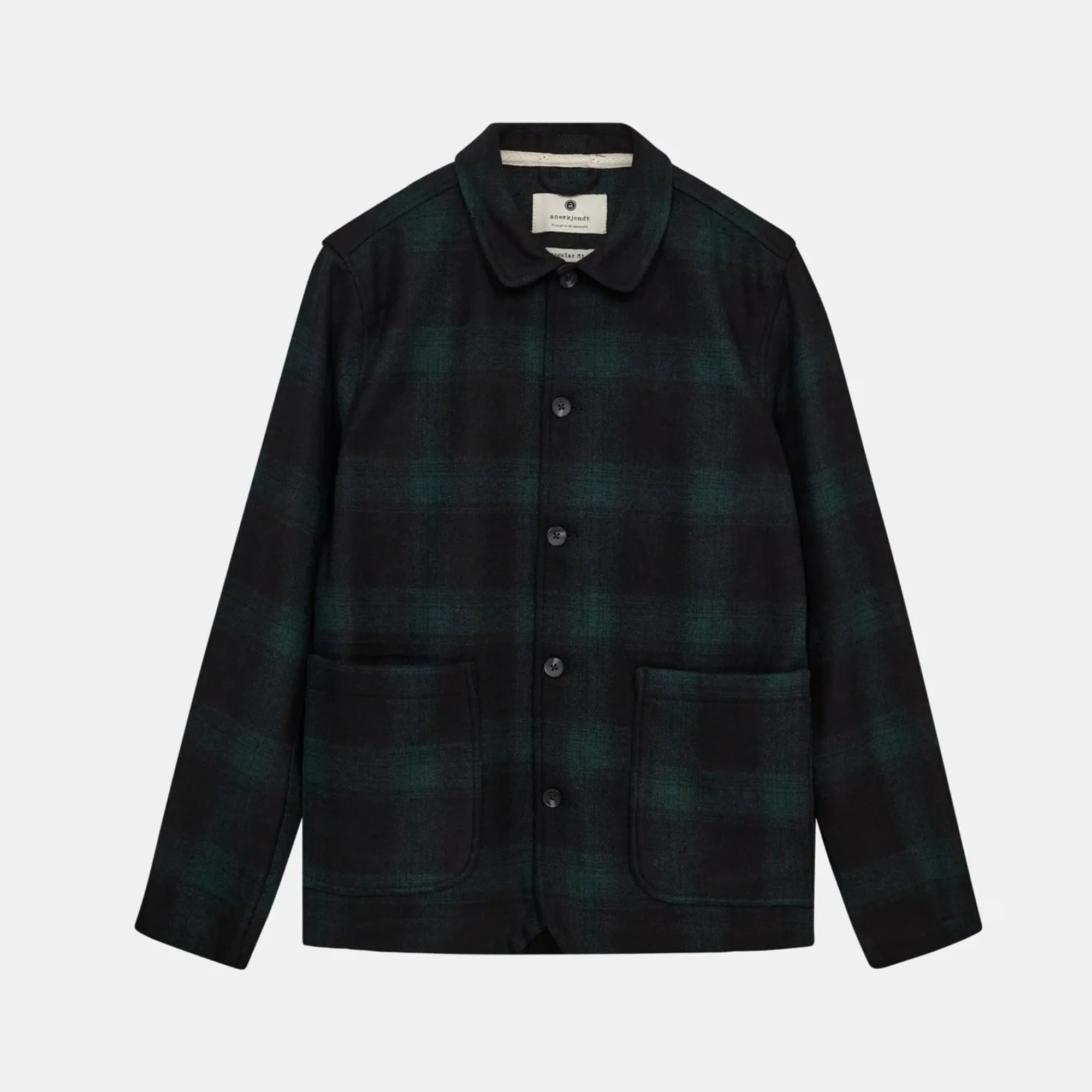 Reversible Layer Akoscar Woolen Overshirt (Forest Night)