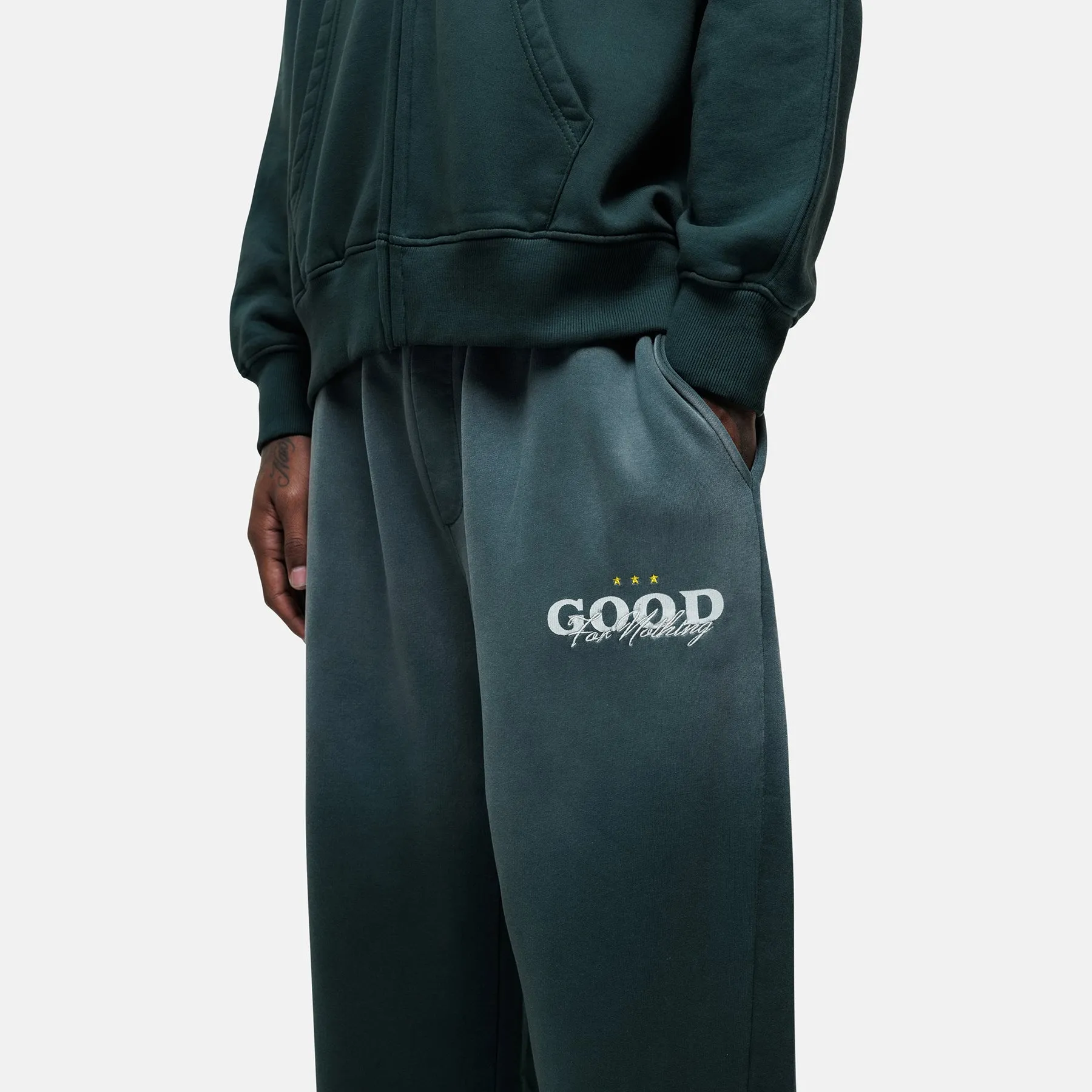 Cozy Stretch Alaska Gradient Green Sweatpants