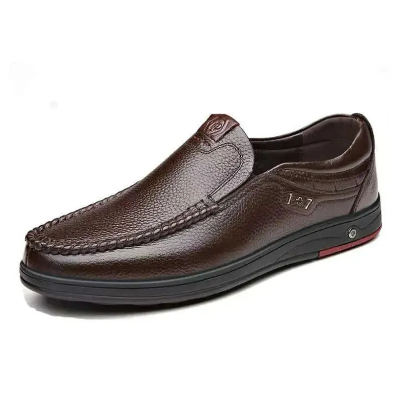 Alessandro - Classic Leather Loafers Step Bold Elegant Shape