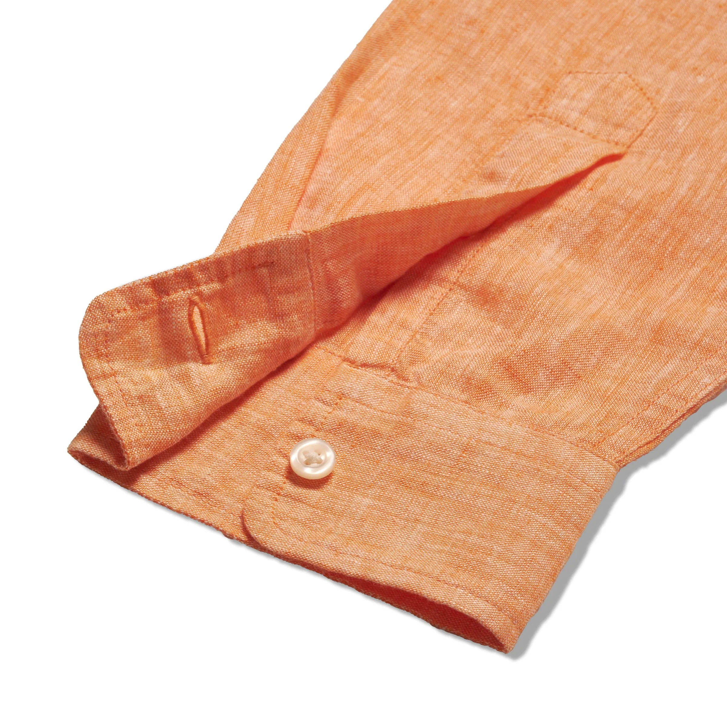 Daily Style SunProtectionFabric Nantucket Yarn Dyed Linen Shirt - Orange