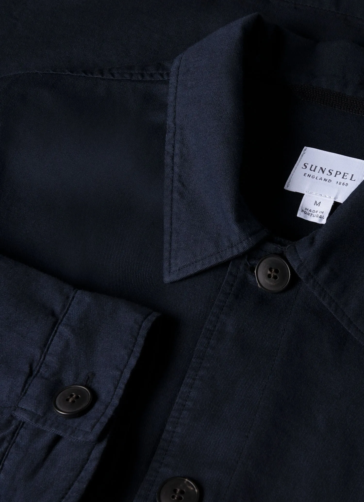 Sleek Layer Look ripstop fabric Men's Cotton Linen Twin Pocket Jacket in Navy