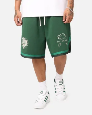 Stylish Comfort Wind Resistant Material Mitchell & Ness Boston Celtics All American Shorts Faded Dark Green