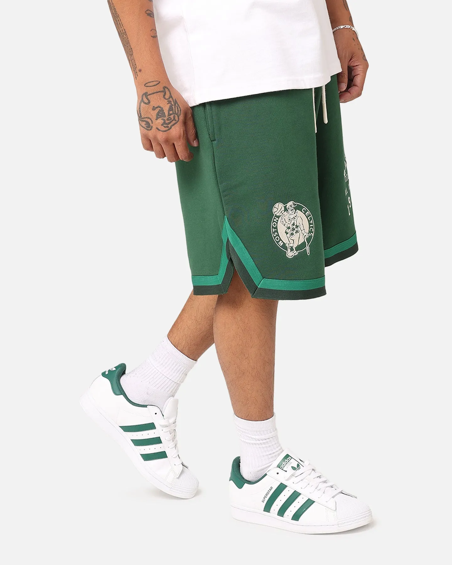 Mitchell & Ness Boston Celtics All American Shorts Faded Dark Green Crisp Texture tropical style