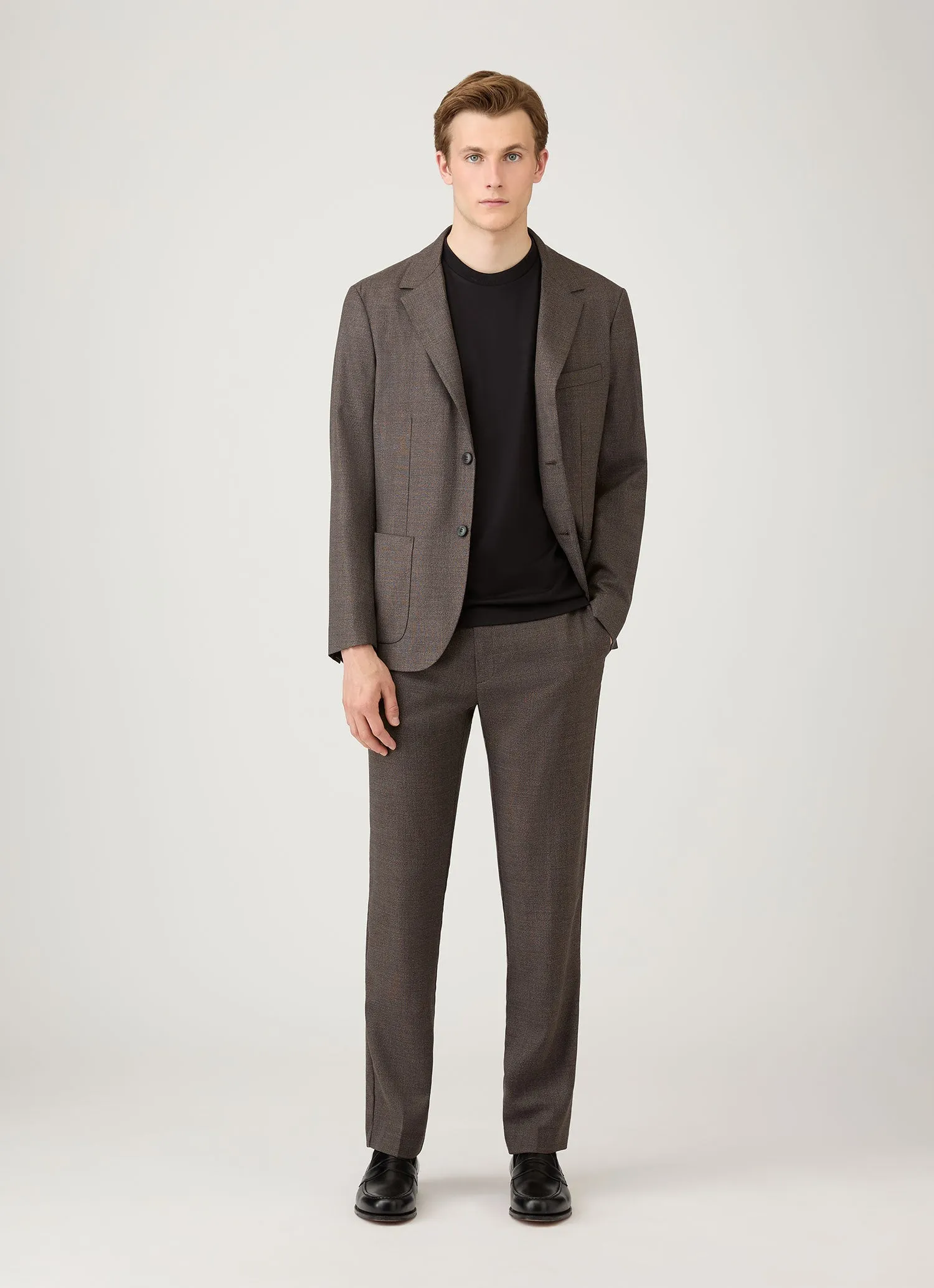 Simple Wear Travel Essential Men's Silk Cotton T-shirt in Black