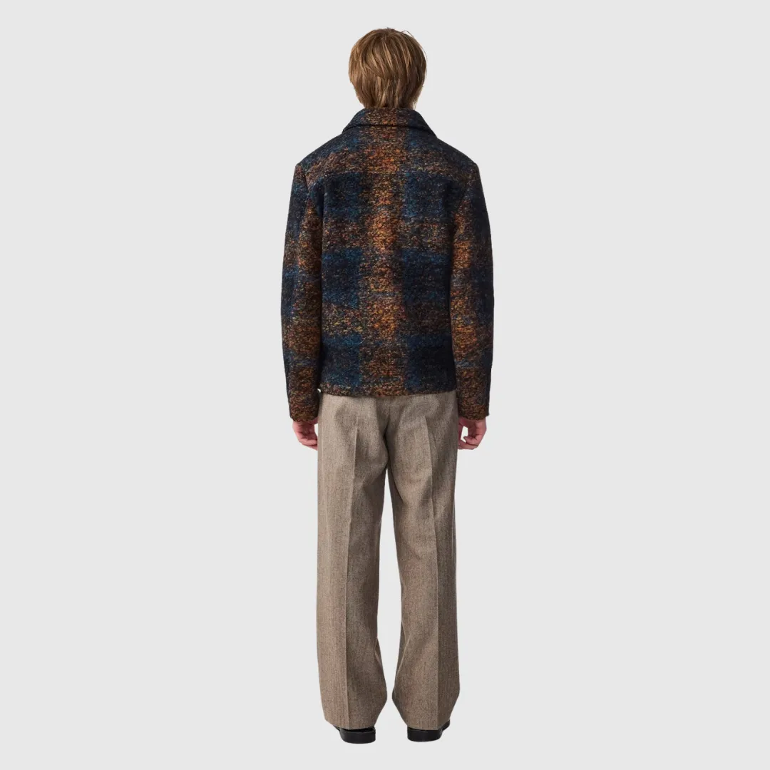 Gael 8267 Jacquard Jacket (Blue Multi) Foldable Collar