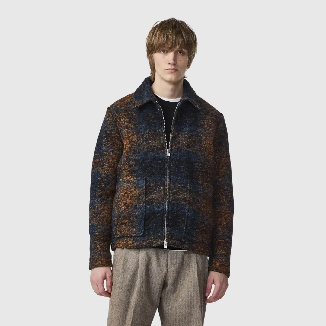 Button Closure Gael 8267 Jacquard Jacket (Blue Multi)