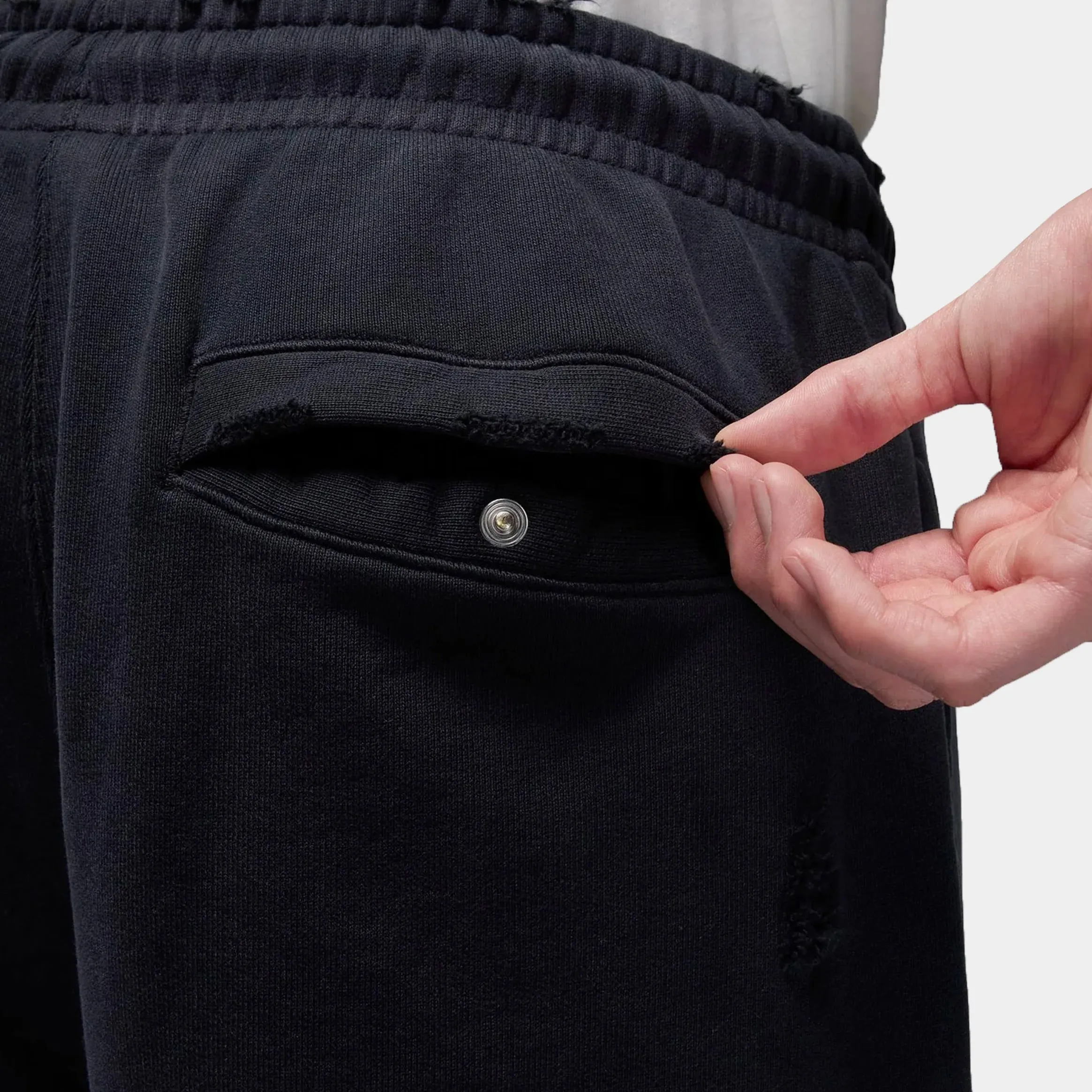 Abrasion Resistant Material JDN Rare Air Fleece Joggers Mens Sweatpants (Black)