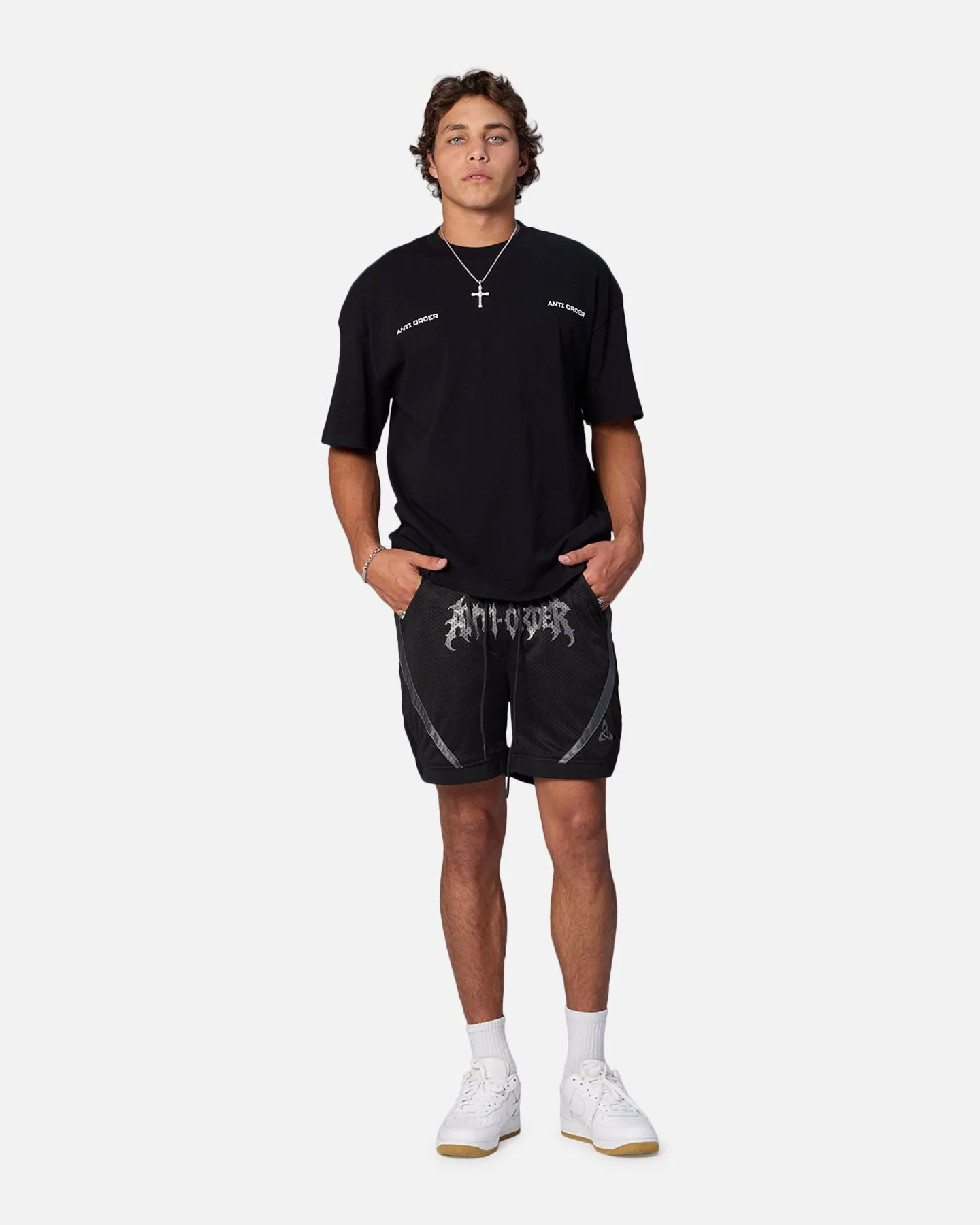 The Anti Order Sparta Mesh Basketball Shorts Black/Grey Daily Fit