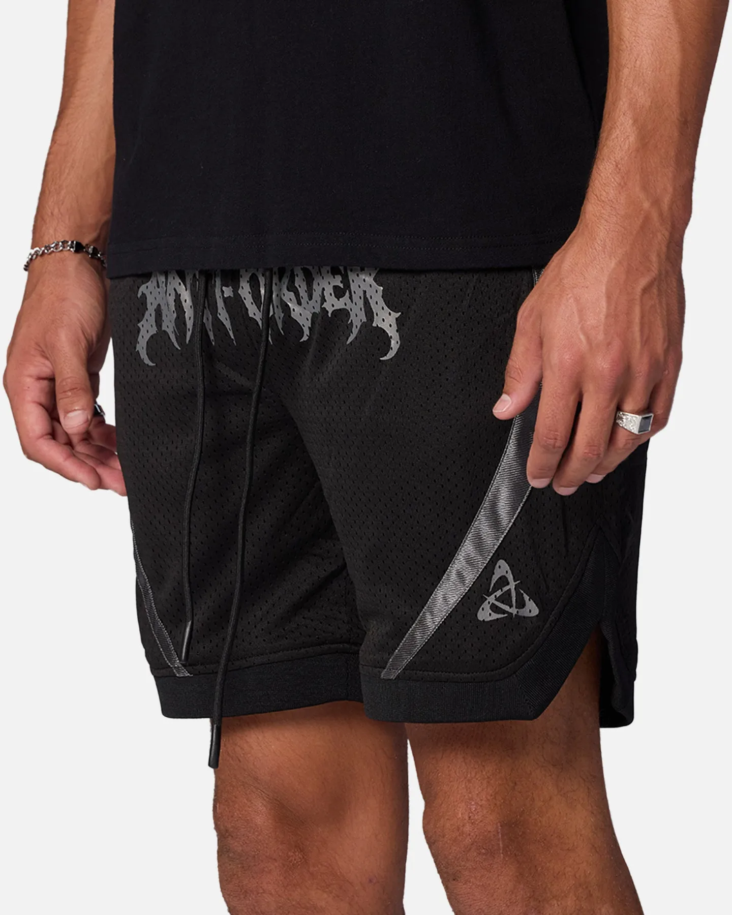 The Anti Order Sparta Mesh Basketball Shorts Black/Grey Day Wear Fitness Ready