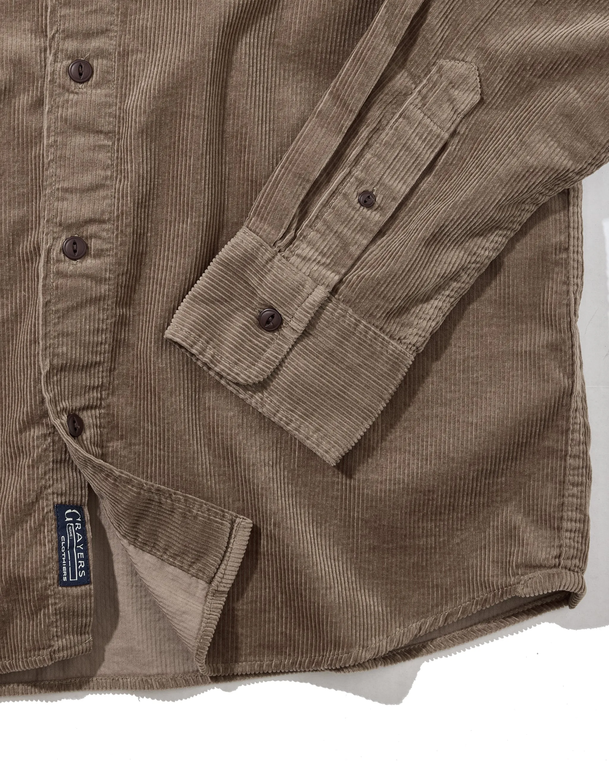 Saratoga Featherweight Corduroy Shirt - Mocha Essential Wardrobe