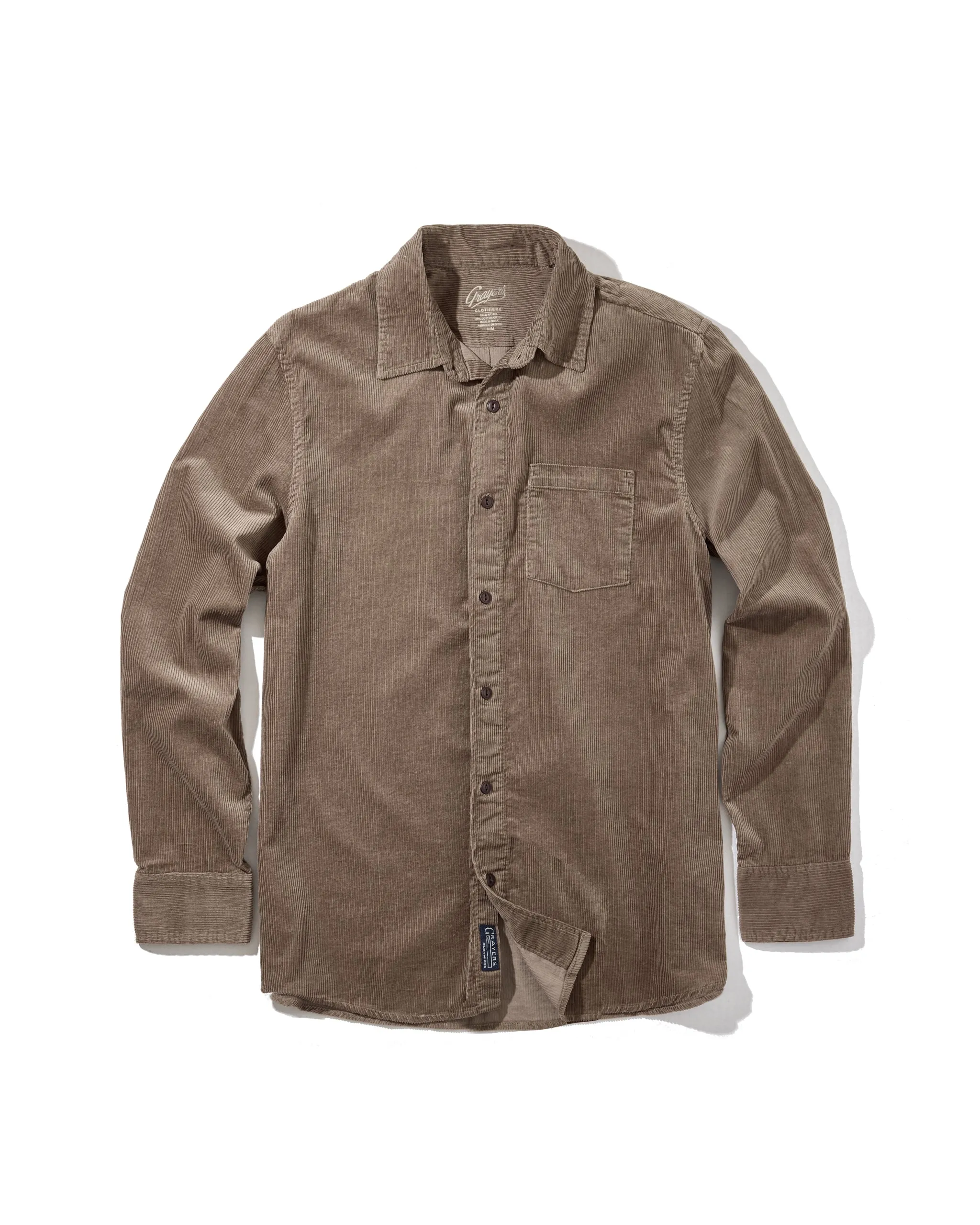 Ultra Soft Finish Saratoga Featherweight Corduroy Shirt - Mocha