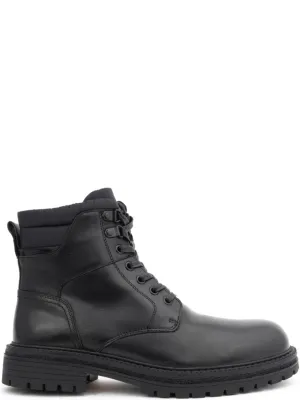 Base Shade Long Meeting Ankle Boots With Lace-Up Front