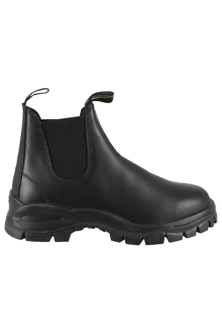 Bespoke Fit Ankle-High Black Leather Boots With Rubber Sole